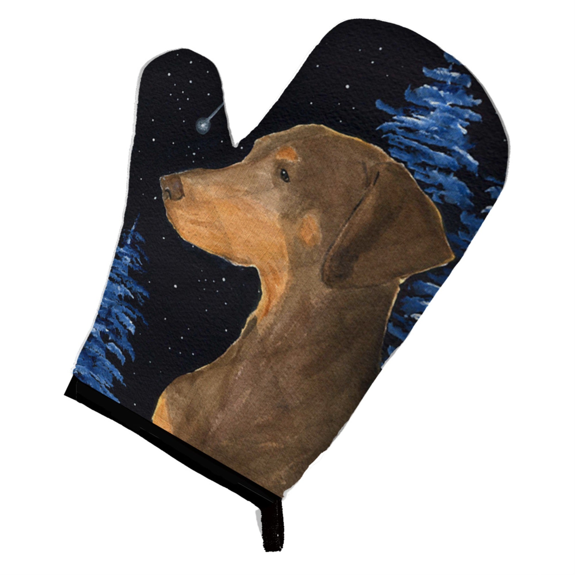 'Caroline'S Treasures Ss8462Ovmt Starry Night Doberman Oven Mitt, 12'''' By 8.5'''', Multicolor''