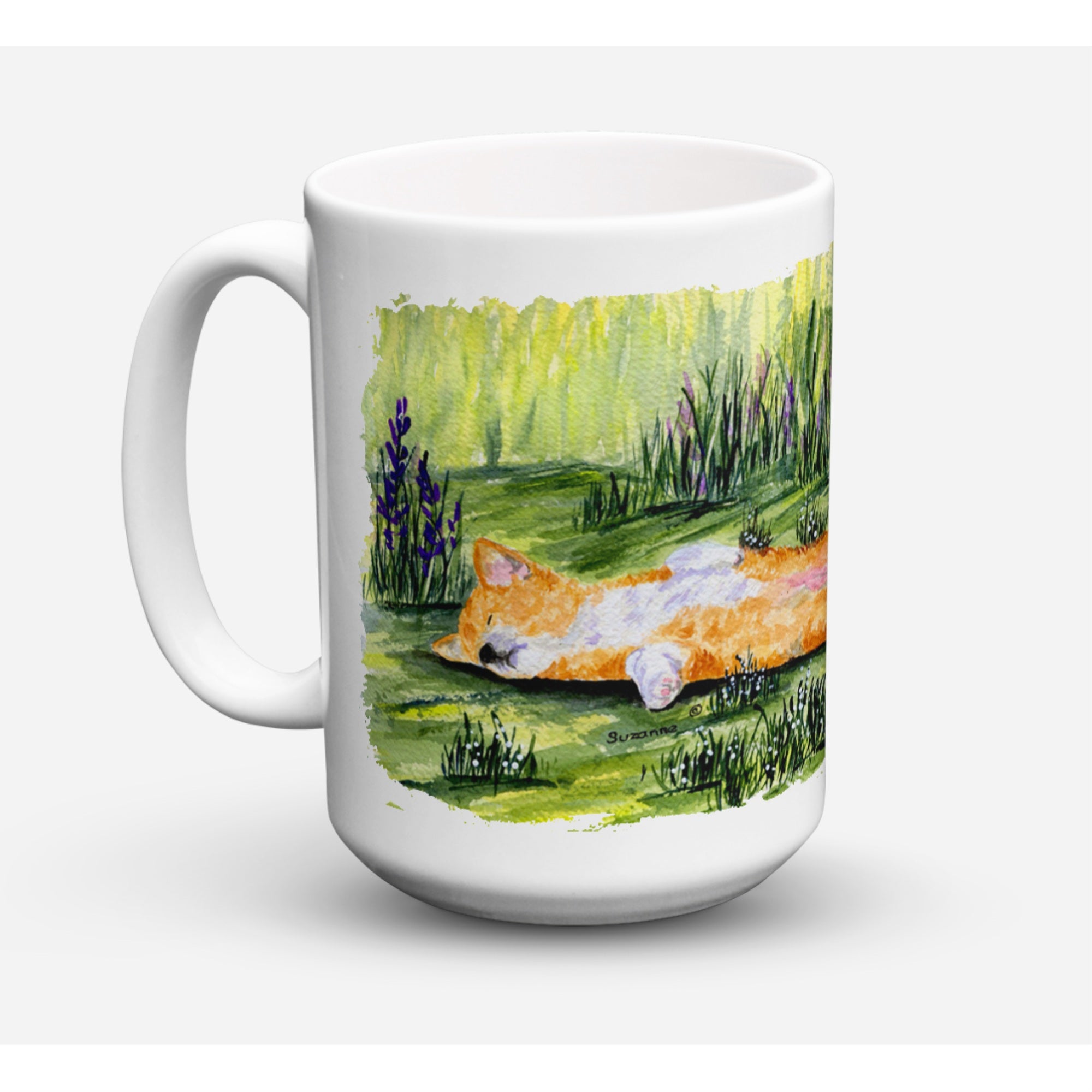 Carolines Treasures SS8465CM15 Corgi Dishwasher Safe Microwavable Ceramic Coffee Mug 15 oz Multicolor