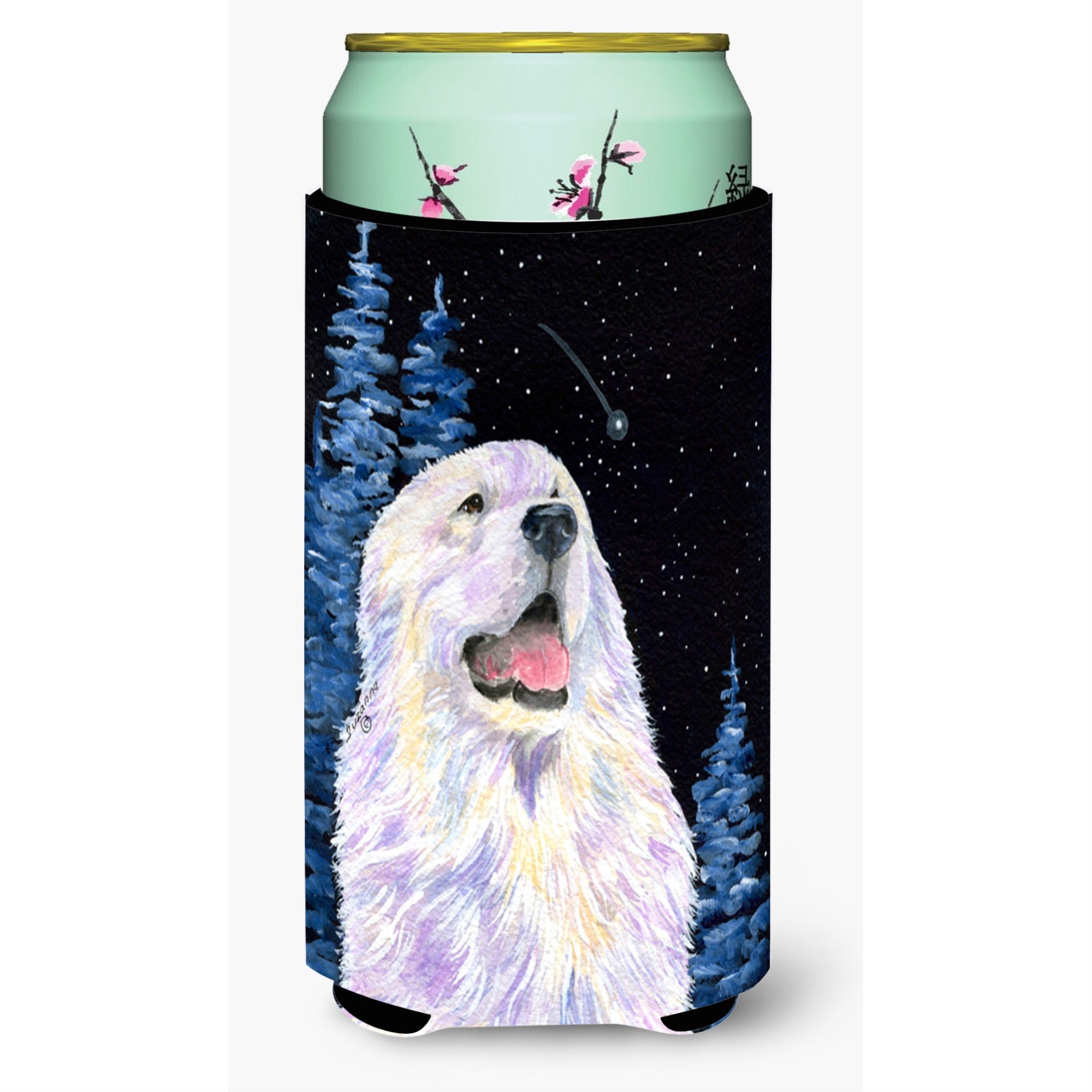 Starry Night Great Pyrenees  Tall Boy Beverage Insulator Beverage Insulator Hugger