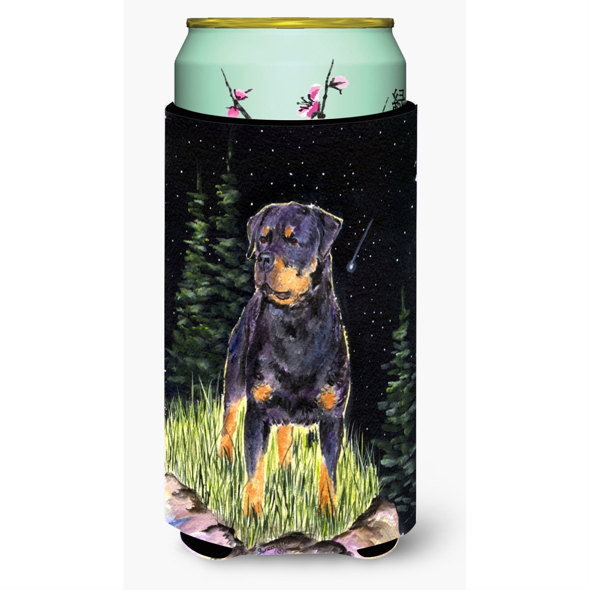 Starry Night Rottweiler  Tall Boy Beverage Insulator Beverage Insulator Hugger