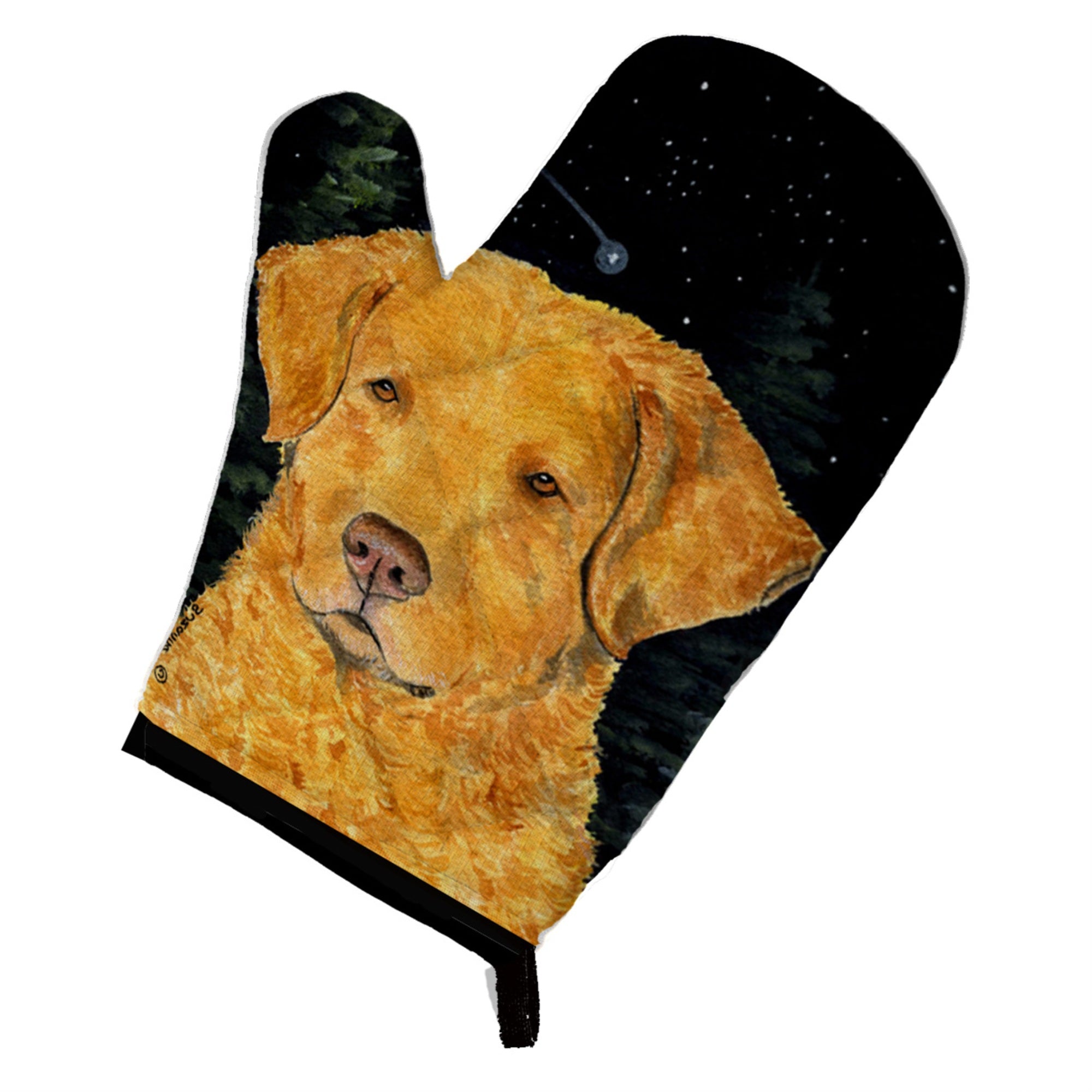 'Caroline'S Treasures Ss8487Ovmt Starry Night Chesapeake Bay Retriever Oven Mitt, 12'''' By 8.5'''', Multicolor''