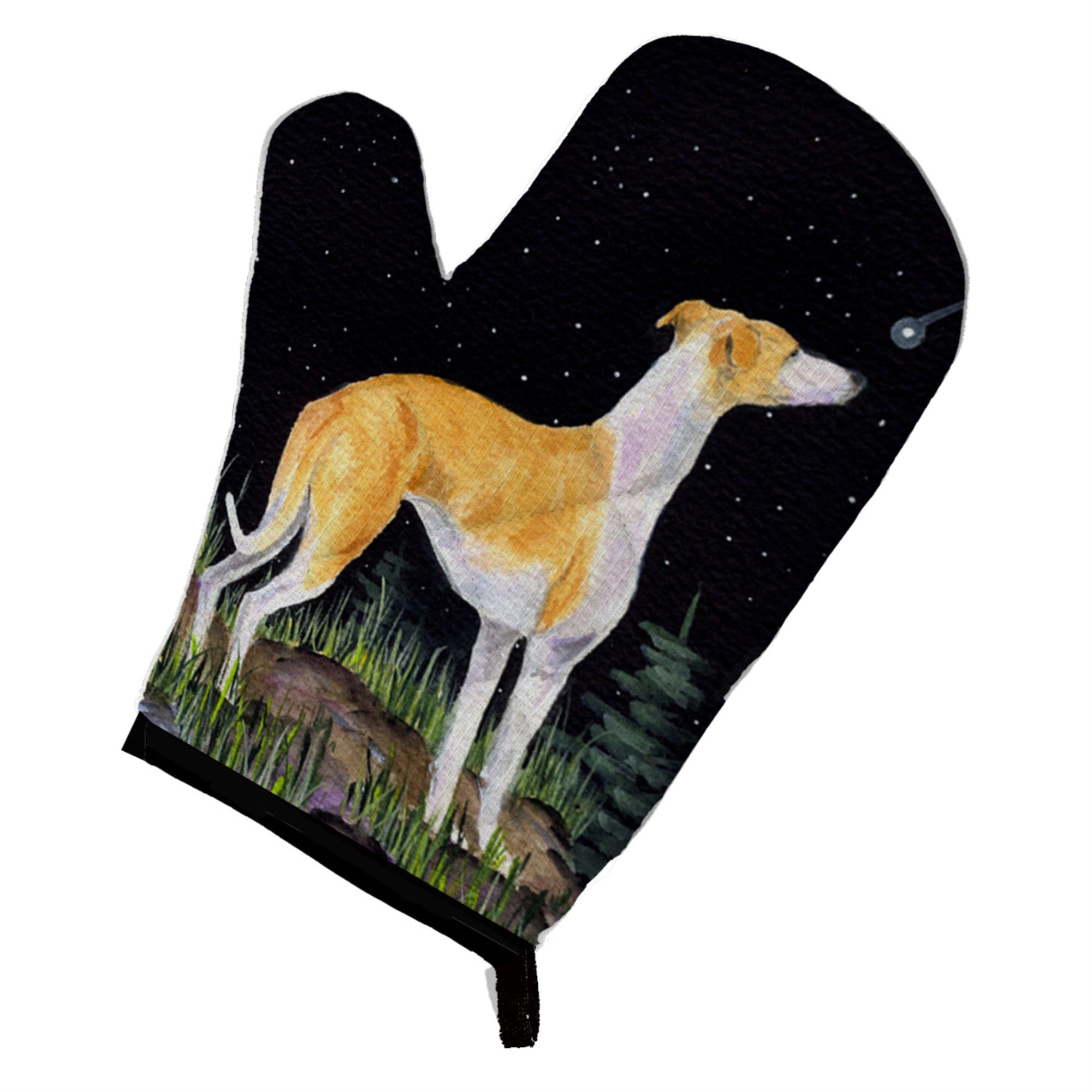 'Caroline'S Treasures Ss8492Ovmt Starry Night Whippet Oven Mitt, 12'''' By 8.5'''', Multicolor''