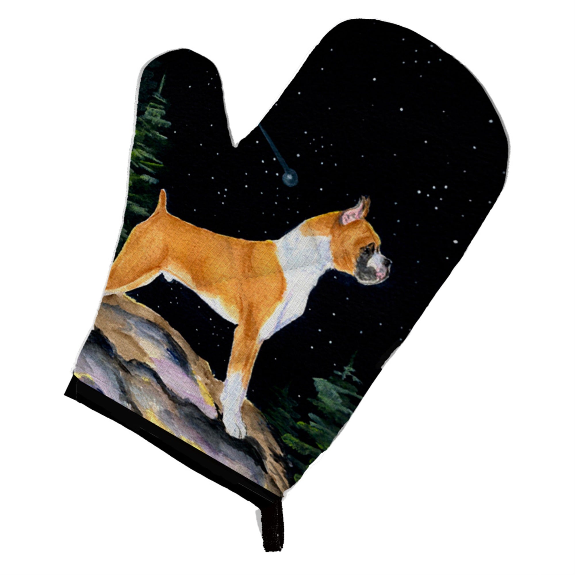 'Caroline'S Treasures Ss8496Ovmt Starry Night Boxer Oven Mitt, 12'''' By 8.5'''', Multicolor''