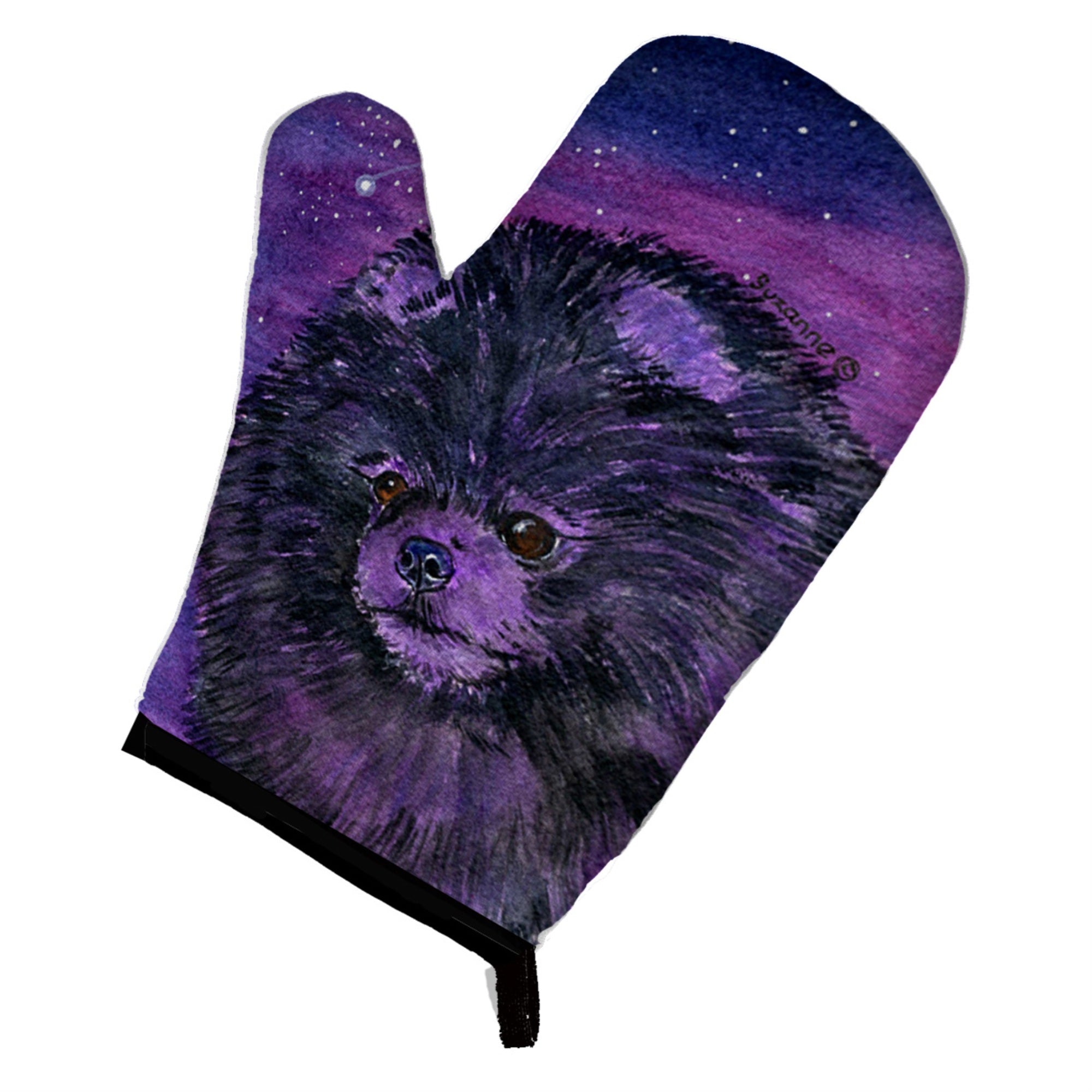 'Caroline'S Treasures Ss8501Ovmt Starry Night Pomeranian Oven Mitt, 12'''' By 8.5'''', Multicolor''