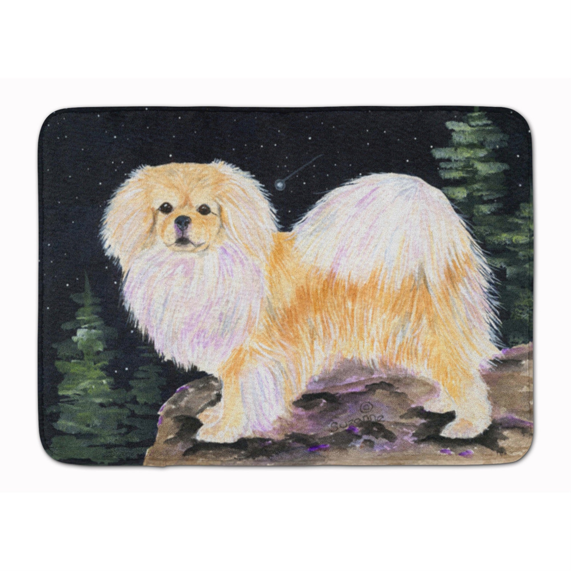 Carolines Treasures Starry Night Tibetan Spaniel Floor Mat, 19 x 27, Multicolor