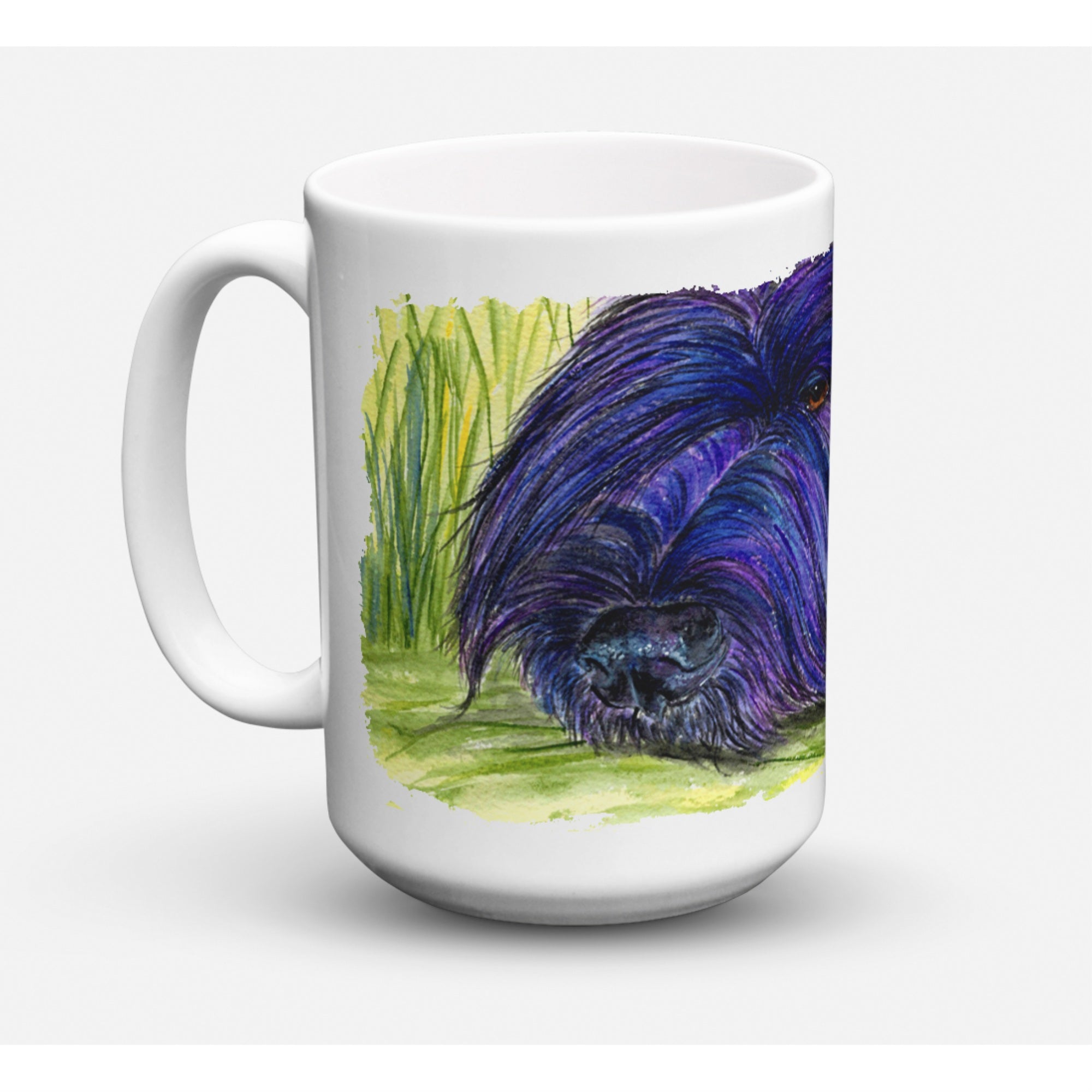 Carolines Treasures SS8520CM15 Briard Dishwasher Safe Microwavable Ceramic Coffee Mug 15 oz Multicolor
