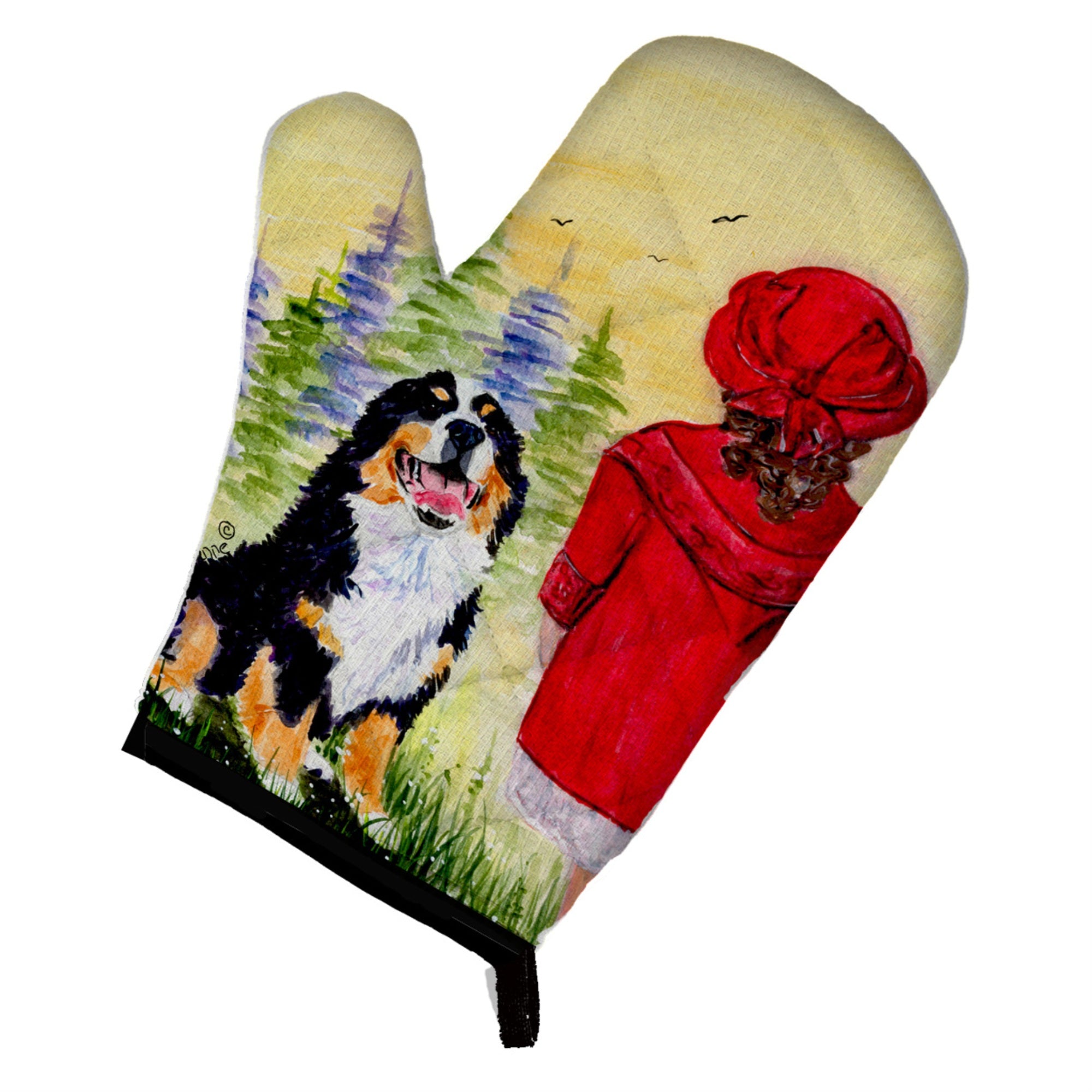 'Caroline'S Treasures Ss8531Ovmt Little Girl With Her Bernese Mountain Dog Oven Mitt, 12'''' By 8.5'''', Multicolor''