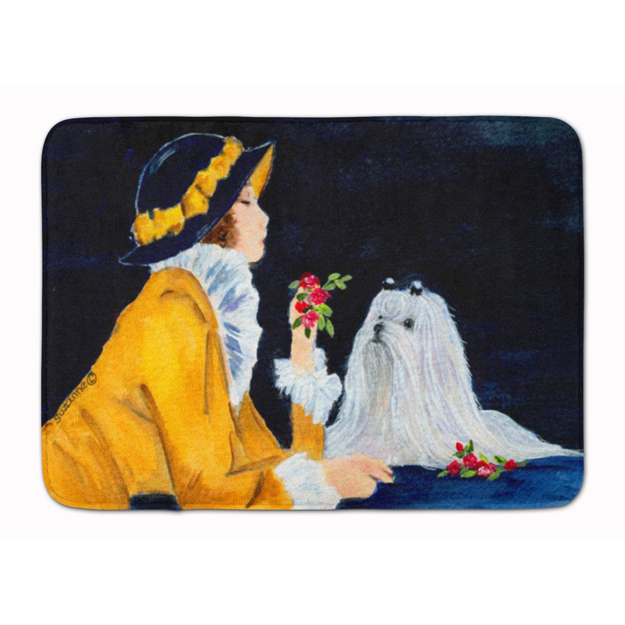 'Caroline'S Treasures Lady With Her Maltese Floor Mat, 19'''' X 27'''', Multicolor''