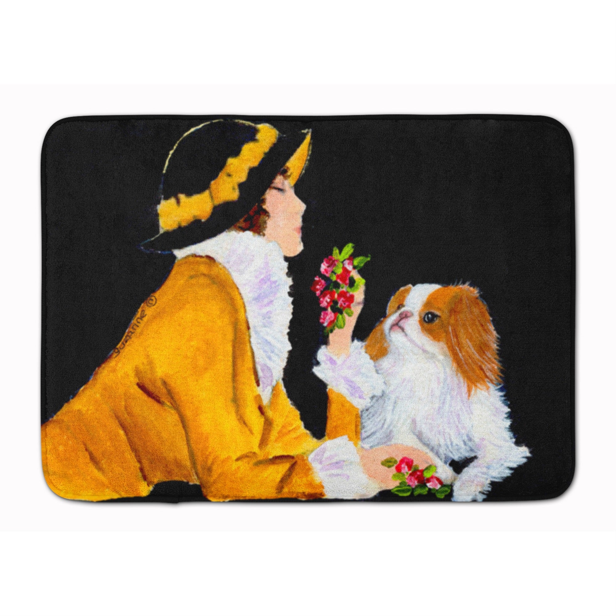 'Caroline'S Treasures Lady With Her Japanese Chin Floor Mat, 19'''' X 27'''', Multicolor''