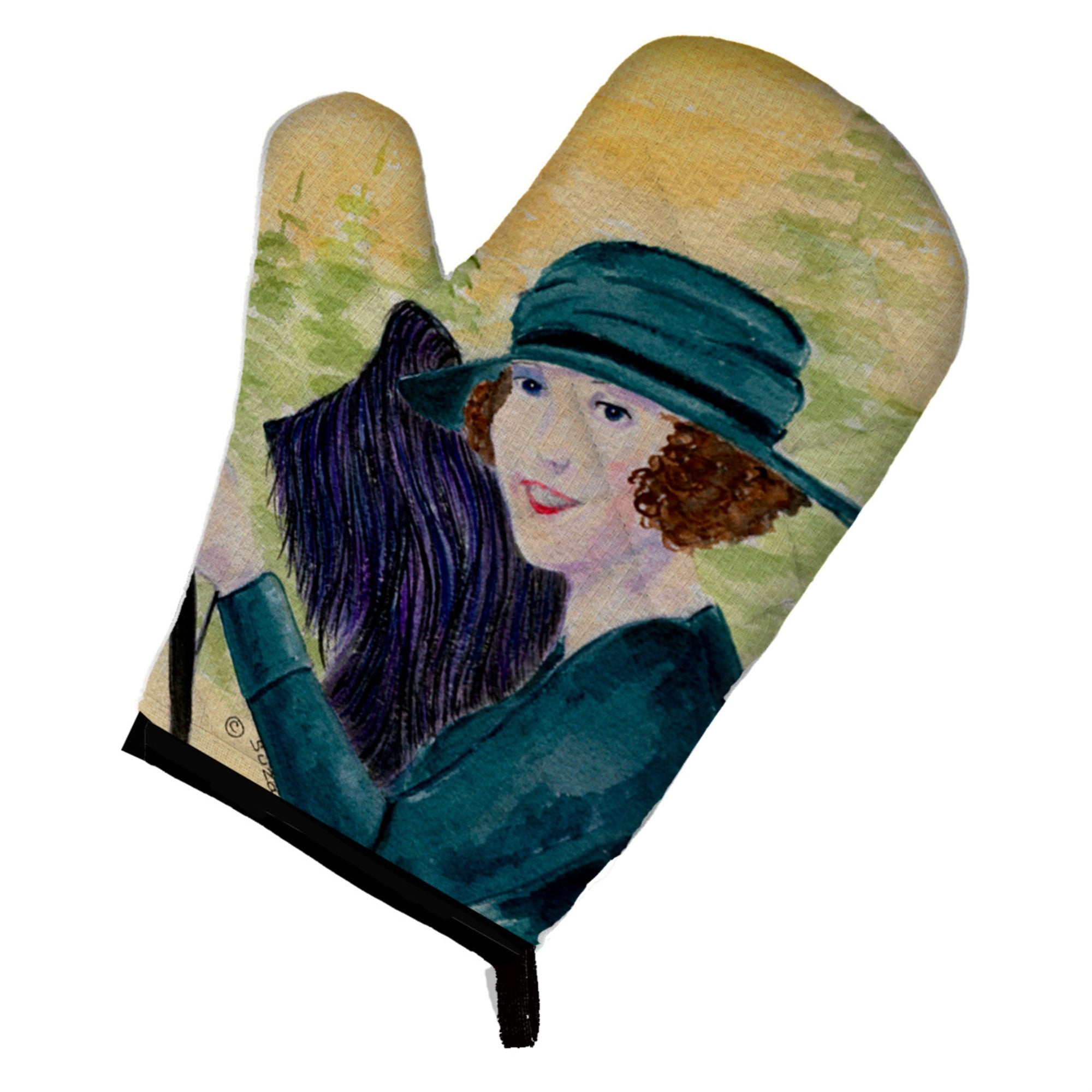 'Caroline'S Treasures Ss8549Ovmt Lady Driving With Her Briard Oven Mitt, 12'''' By 8.5'''', Multicolor''