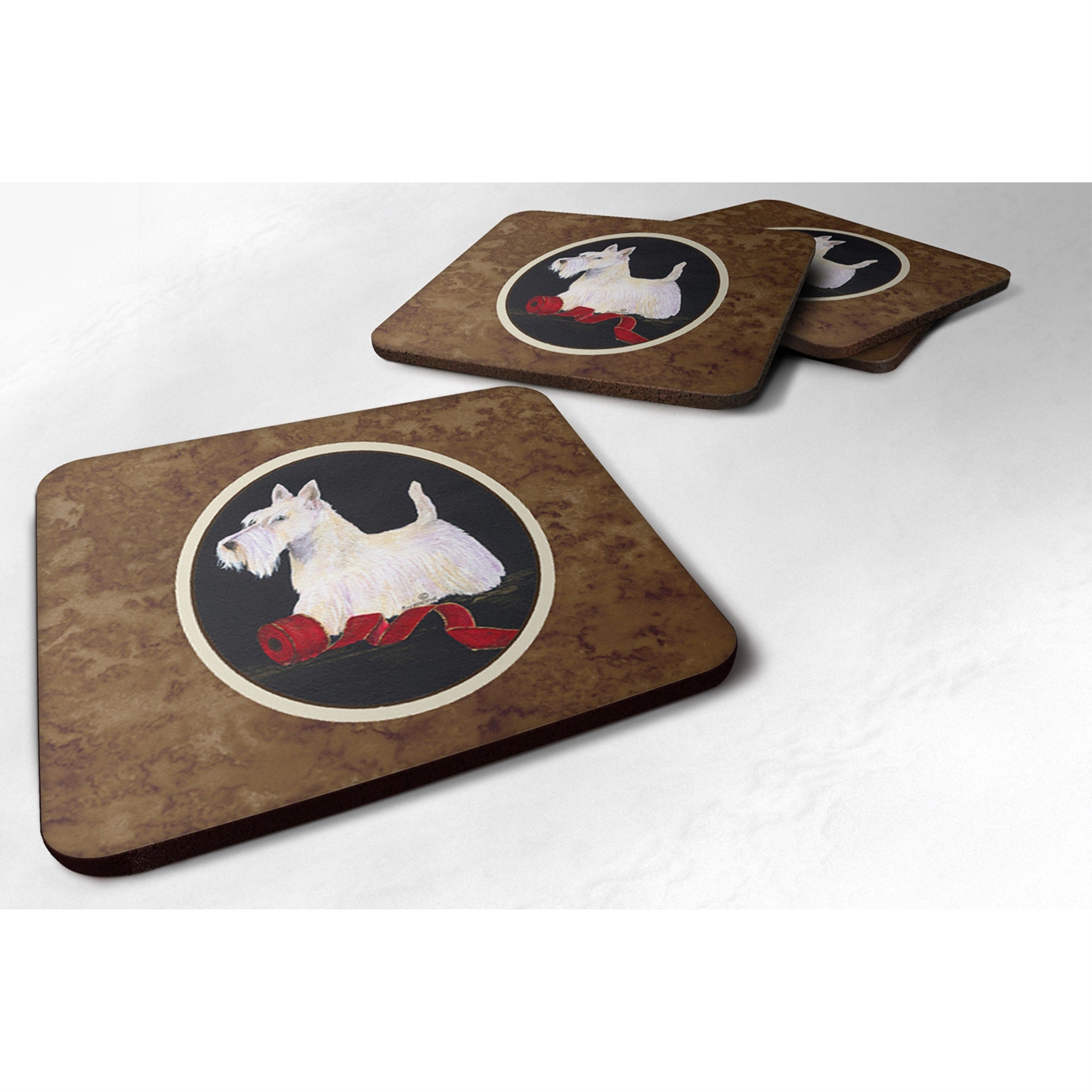 'Caroline'S Treasures Ss8553Fc Scottish Terrier Foam Coasters (Set Of 4), 3.5'''' H X 3.5'''' W, Multicolor''