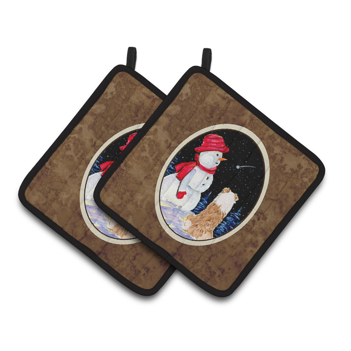 'Caroline'S Treasures Australian Shepherd Pair Of Pot Holders Ss8573Pthd, 7.5Hx7.5W, Multicolor''