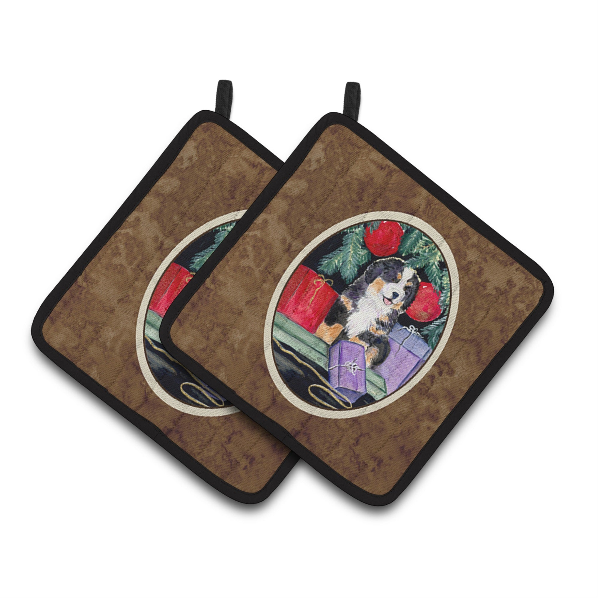 'Caroline'S Treasures Bernese Mountain Dog Pair Of Pot Holders Ss8583Pthd, 7.5Hx7.5W, Multicolor''