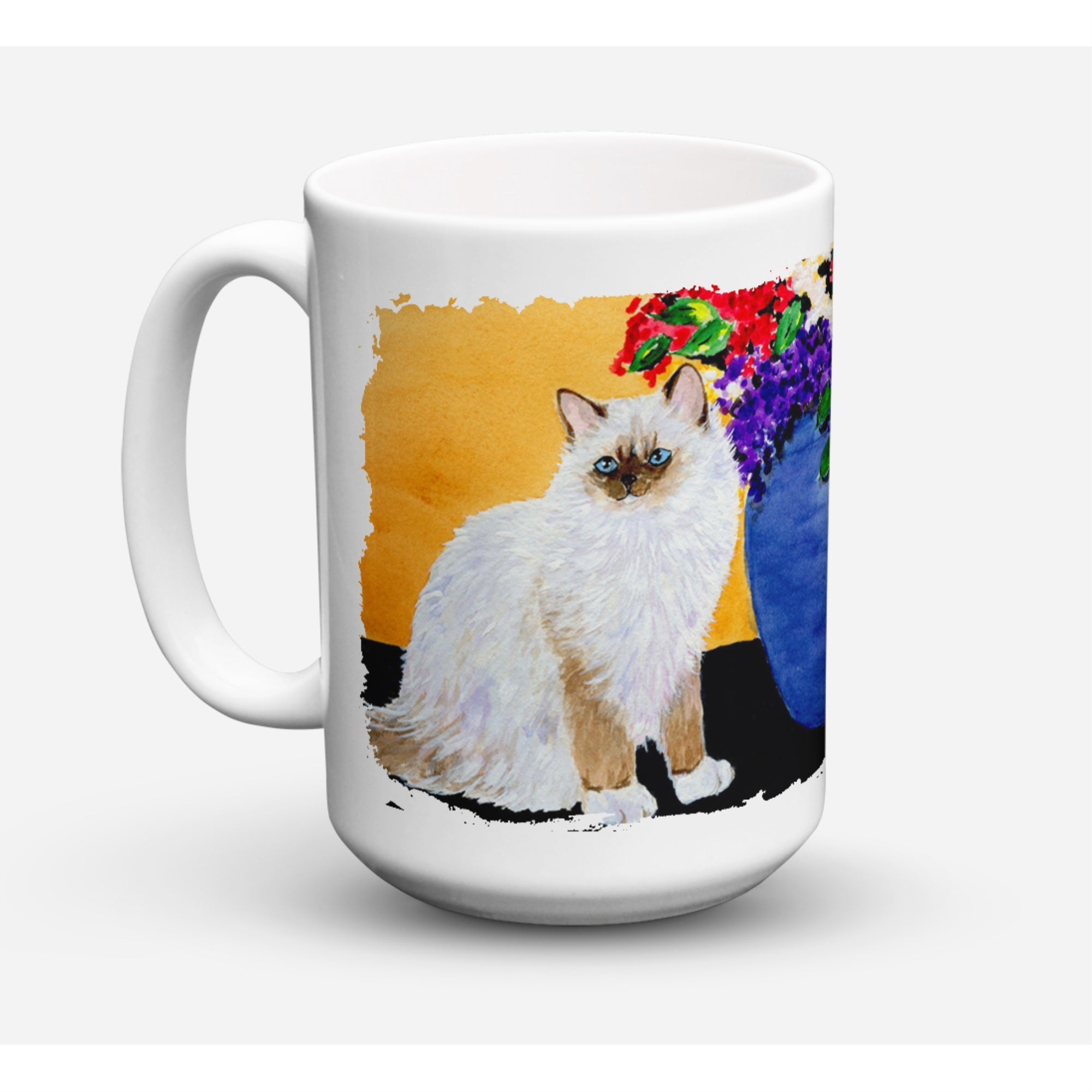 Carolines Treasures SS8604CM15 CatRagdoll Microwavable Ceramic Coffee Mug 15 oz Multicolor