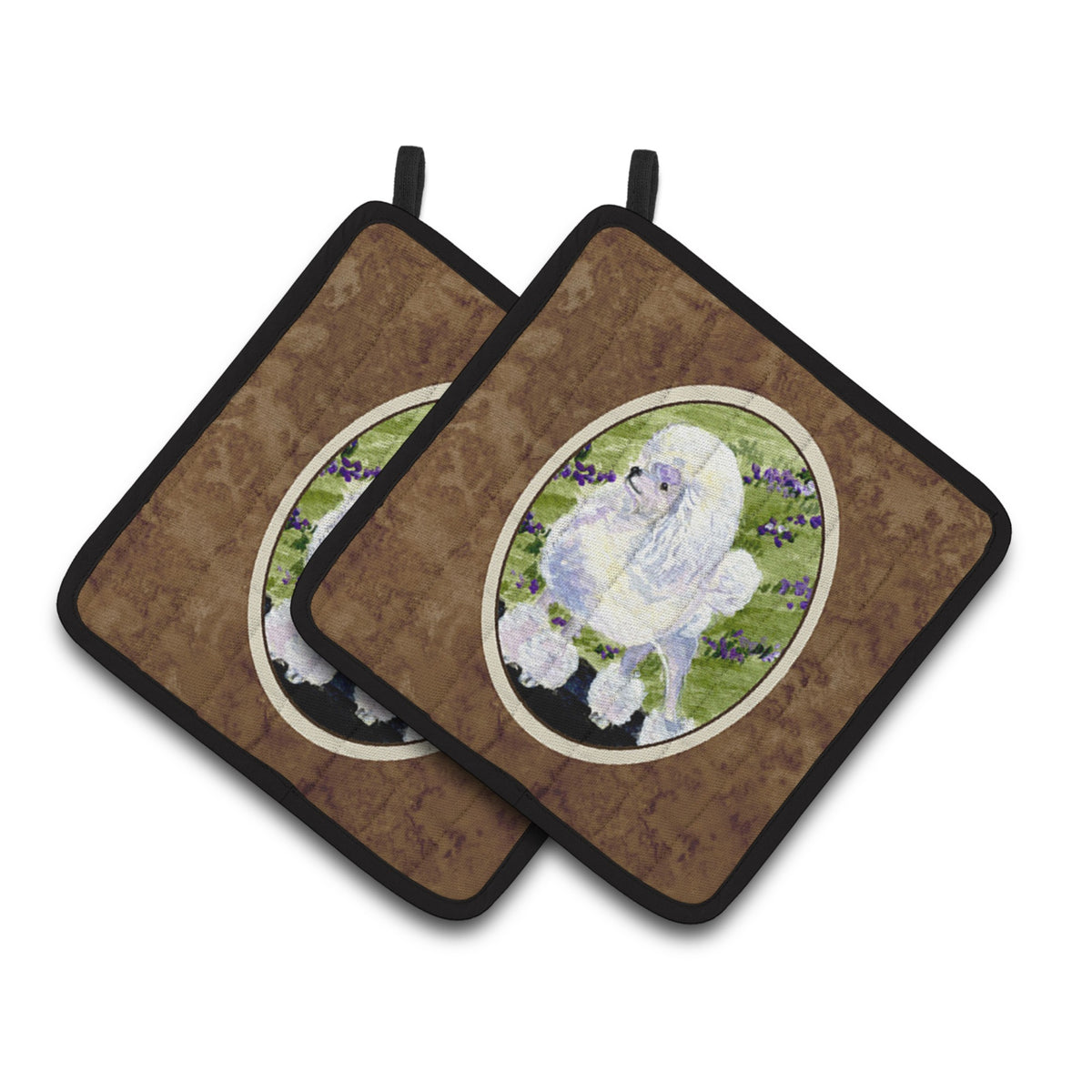 'Caroline'S Treasures Poodle Pair Of Pot Holders Ss8620Pthd, 7.5Hx7.5W, Multicolor''