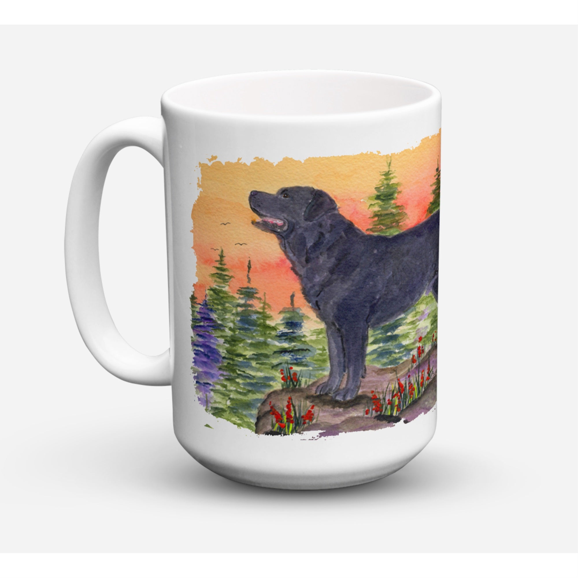 Carolines Treasures SS8624CM15 Labrador Dishwasher Safe Microwavable Ceramic Coffee Mug 15 oz Multicolor