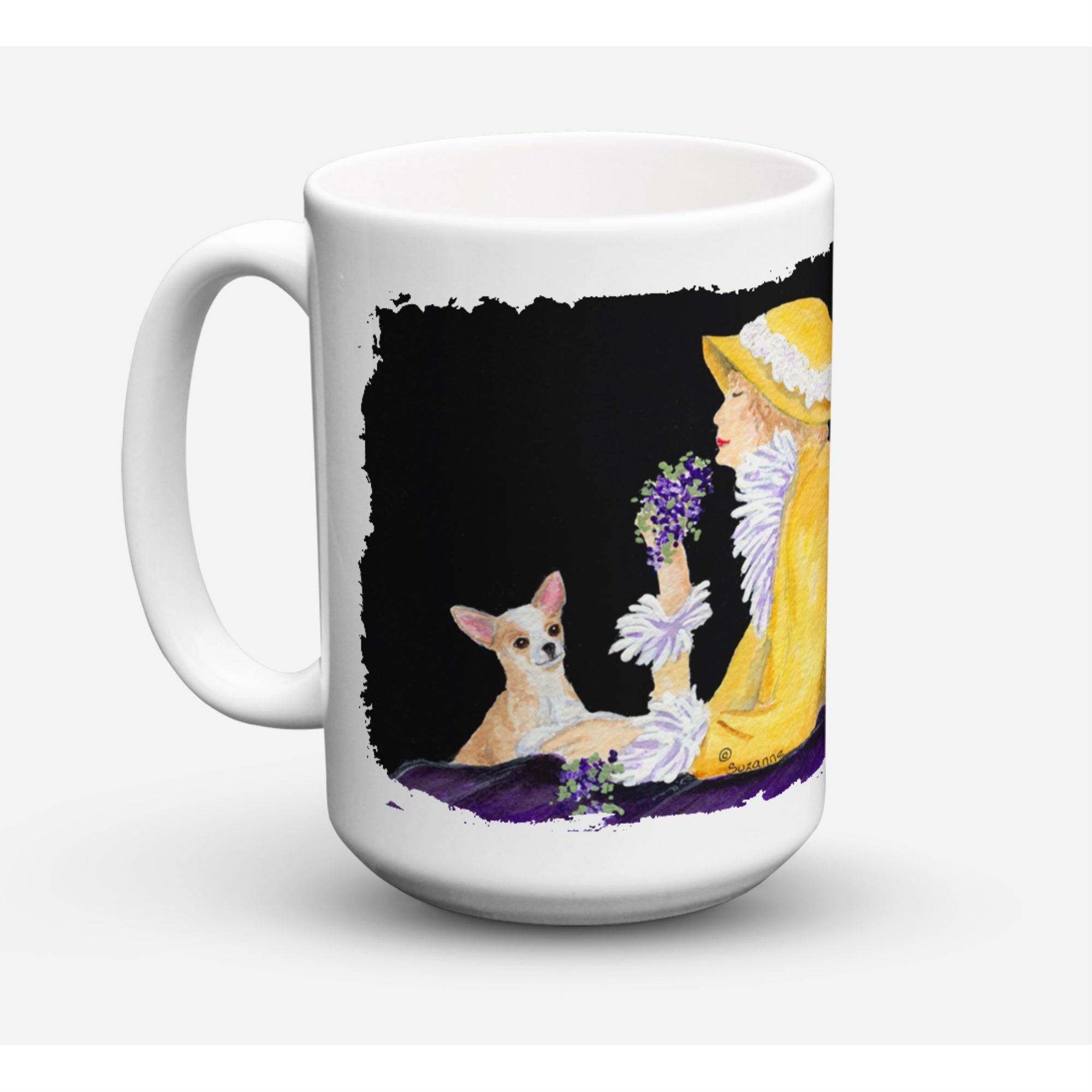 Carolines Treasures SS8632CM15 Chihuahua Dishwasher Safe Microwavable Ceramic Coffee Mug 15 oz Multicolor