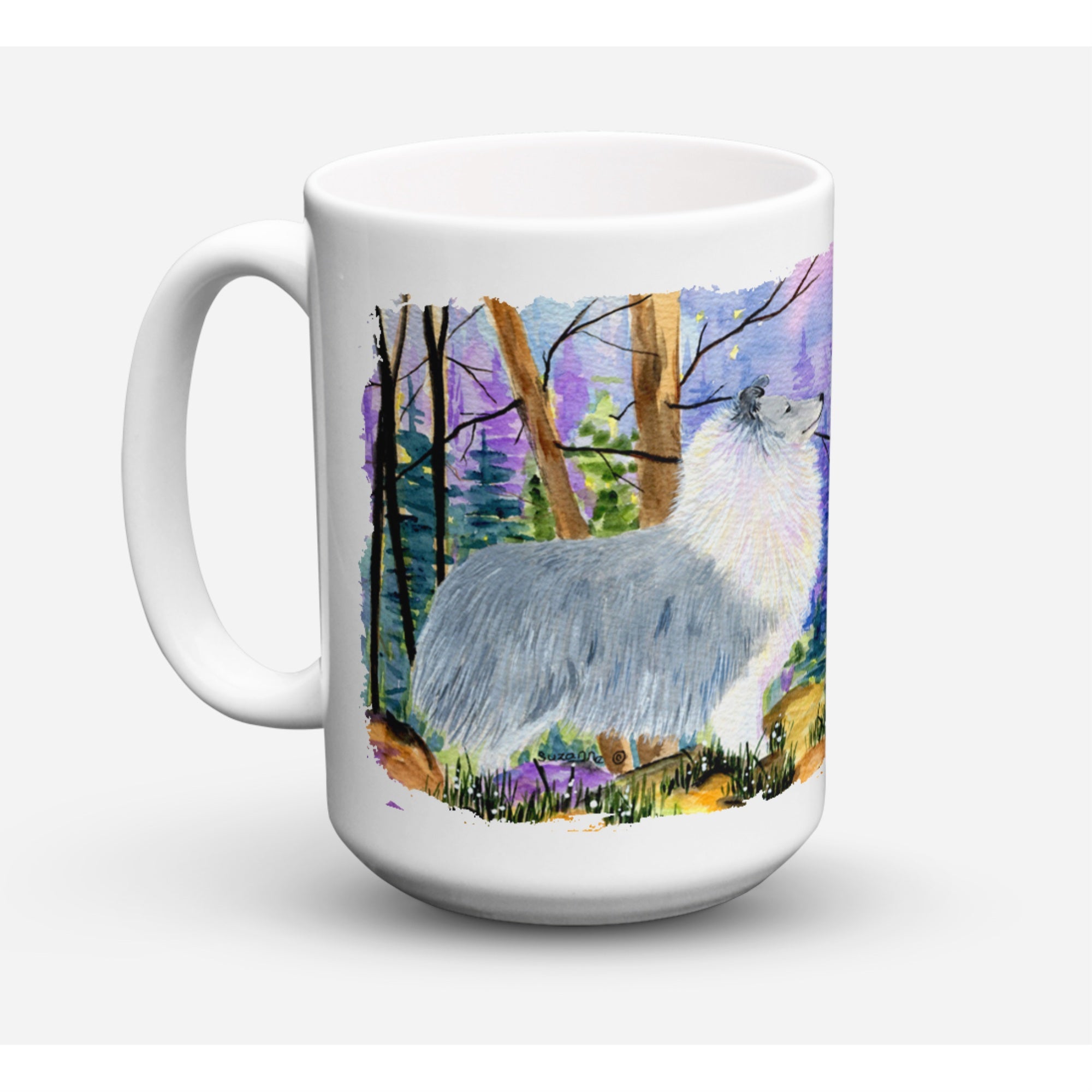 'Caroline's Treasures SS8636CM15 Sheltie Dishwasher Safe Microwavable Ceramic Coffee Mug, 15 oz, Multicolor''