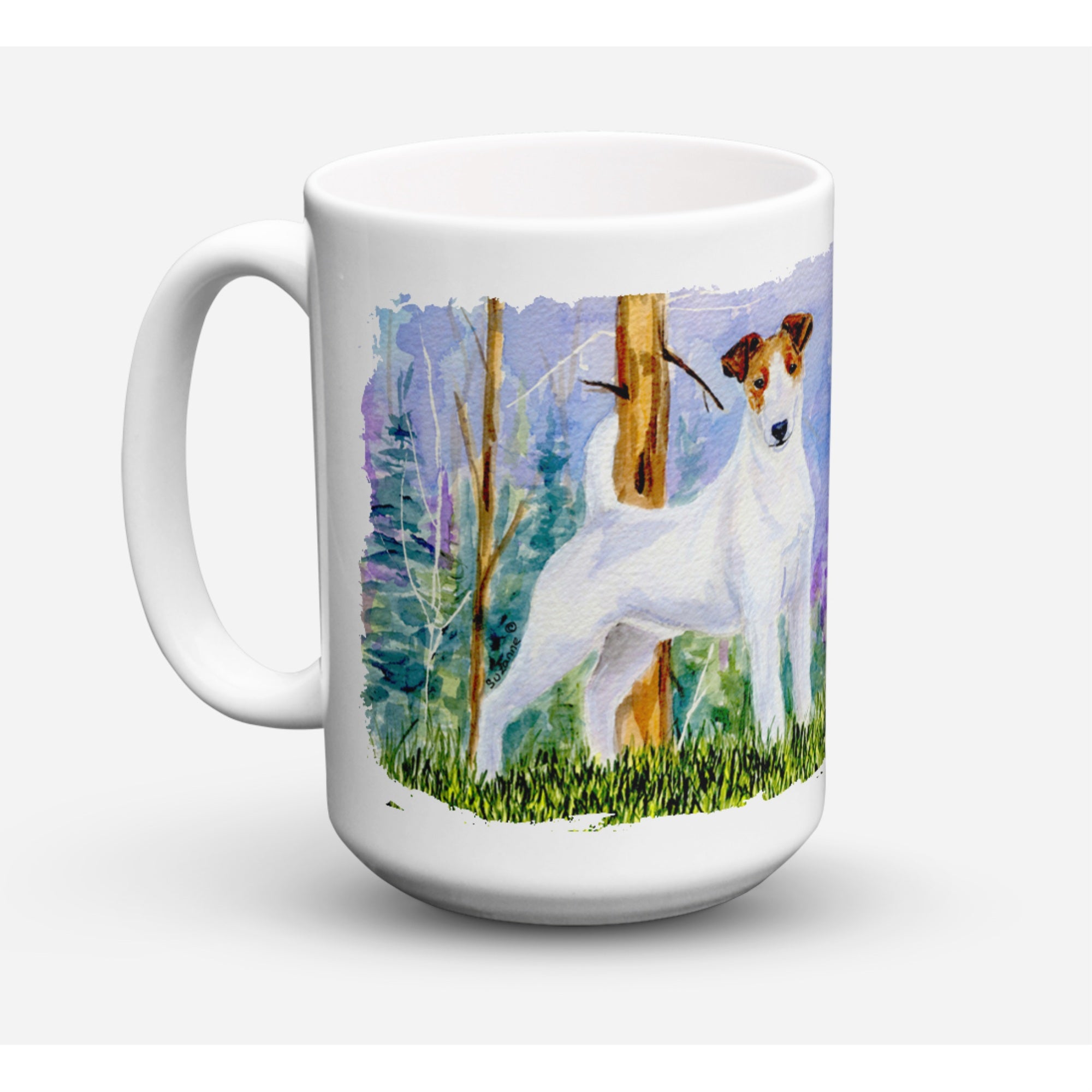 Carolines Treasures SS8637CM15 Jack Russell Terrier Microwavable Ceramic Coffee Mug 15 oz Multicolor