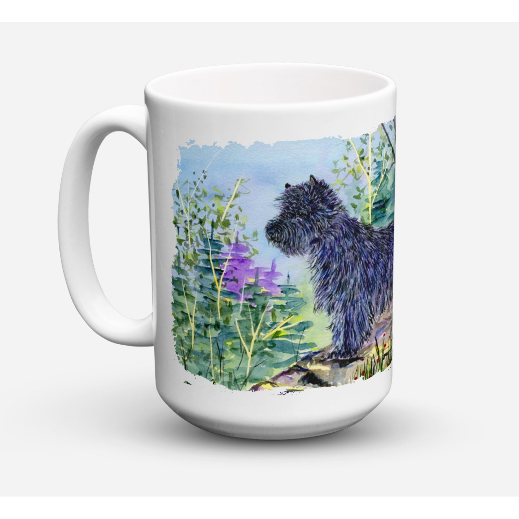 Carolines Treasures SS8665CM15 Cairn Terrier Microwavable Ceramic Coffee Mug 15 oz Multicolor