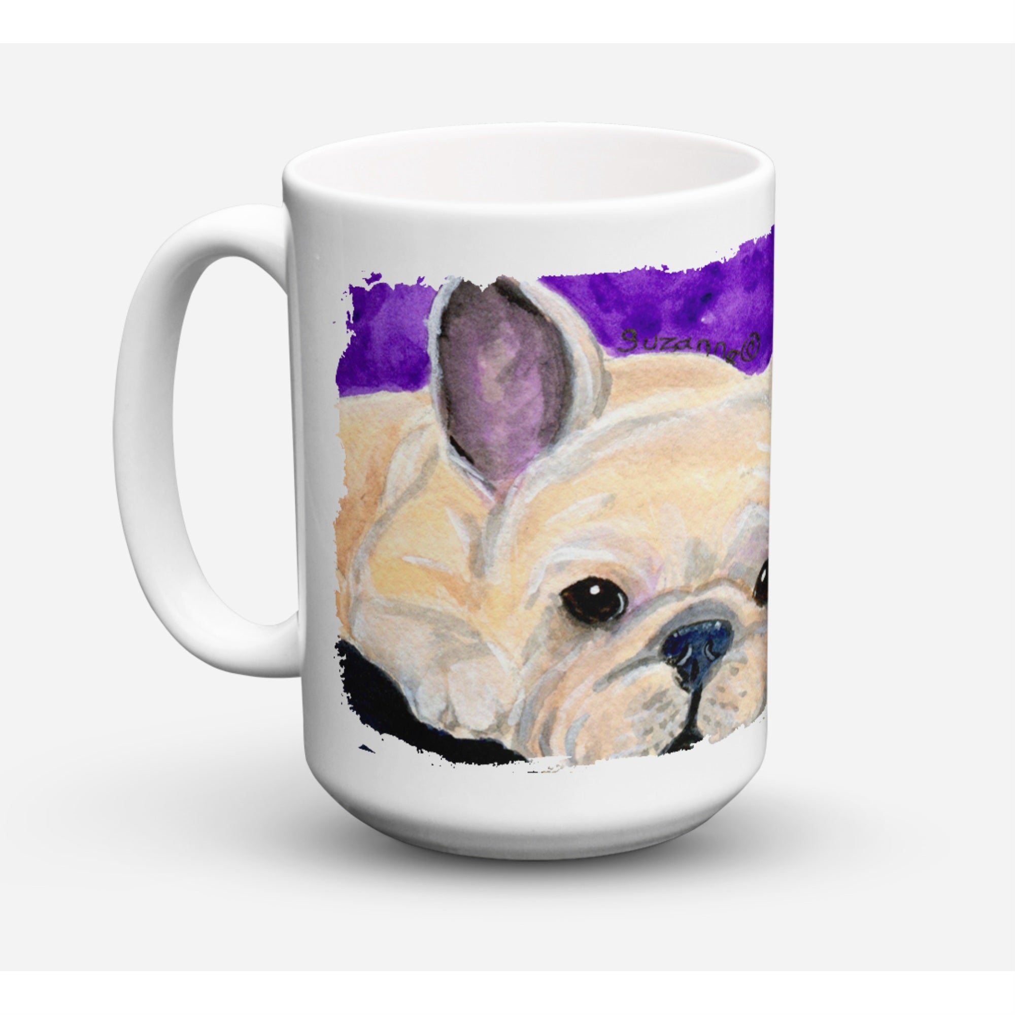 Carolines Treasures SS8698CM15 French Bulldog Microwavable Ceramic Coffee Mug 15 oz Multicolor