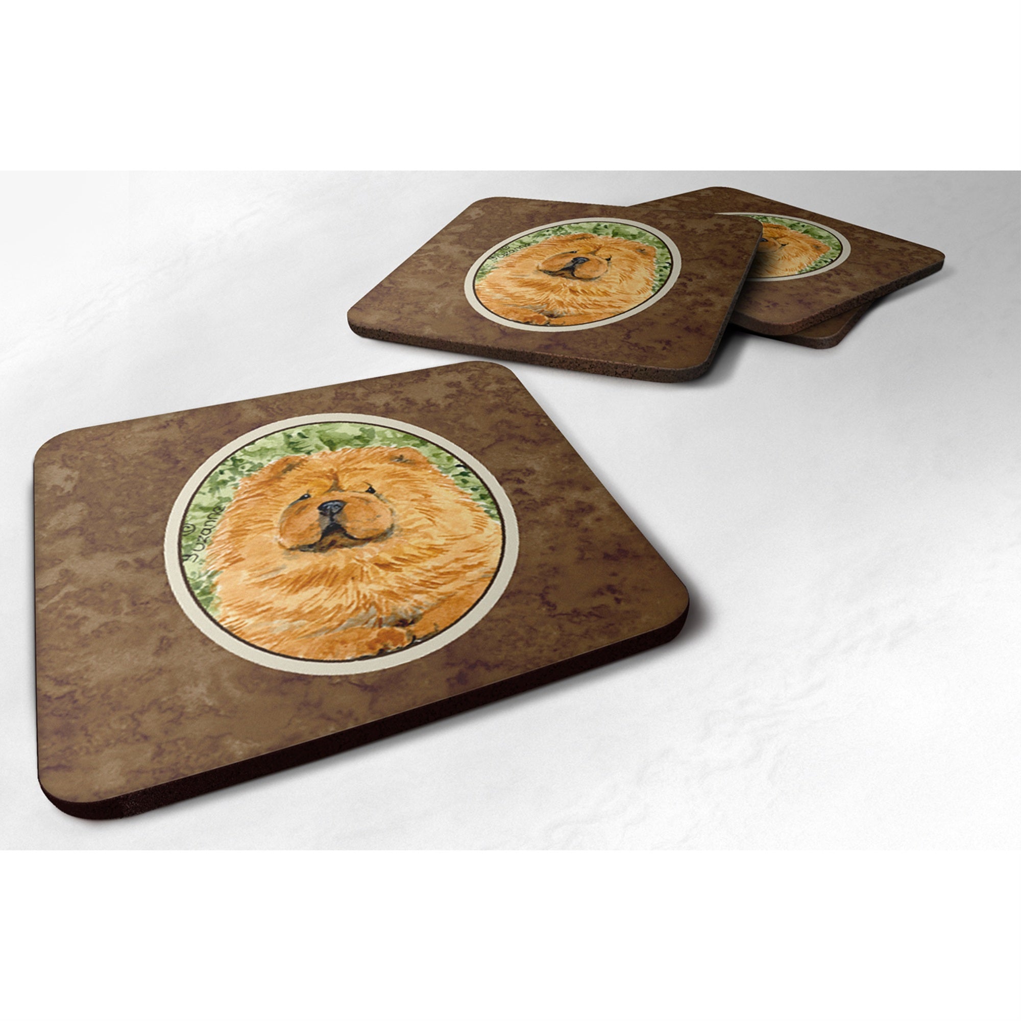 'Caroline'S Treasures Ss8709Fc Chow Chow Foam Coasters (Set Of 4), 3.5'''' H X 3.5'''' W, Multicolor''