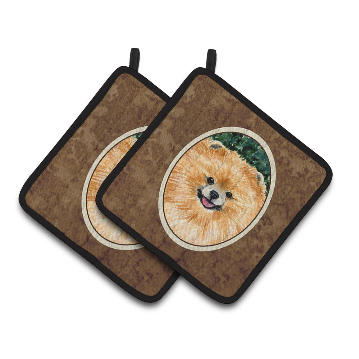 'Caroline'S Treasures Pomeranian Pair Of Pot Holders Ss8725Pthd, 7.5Hx7.5W, Multicolor''