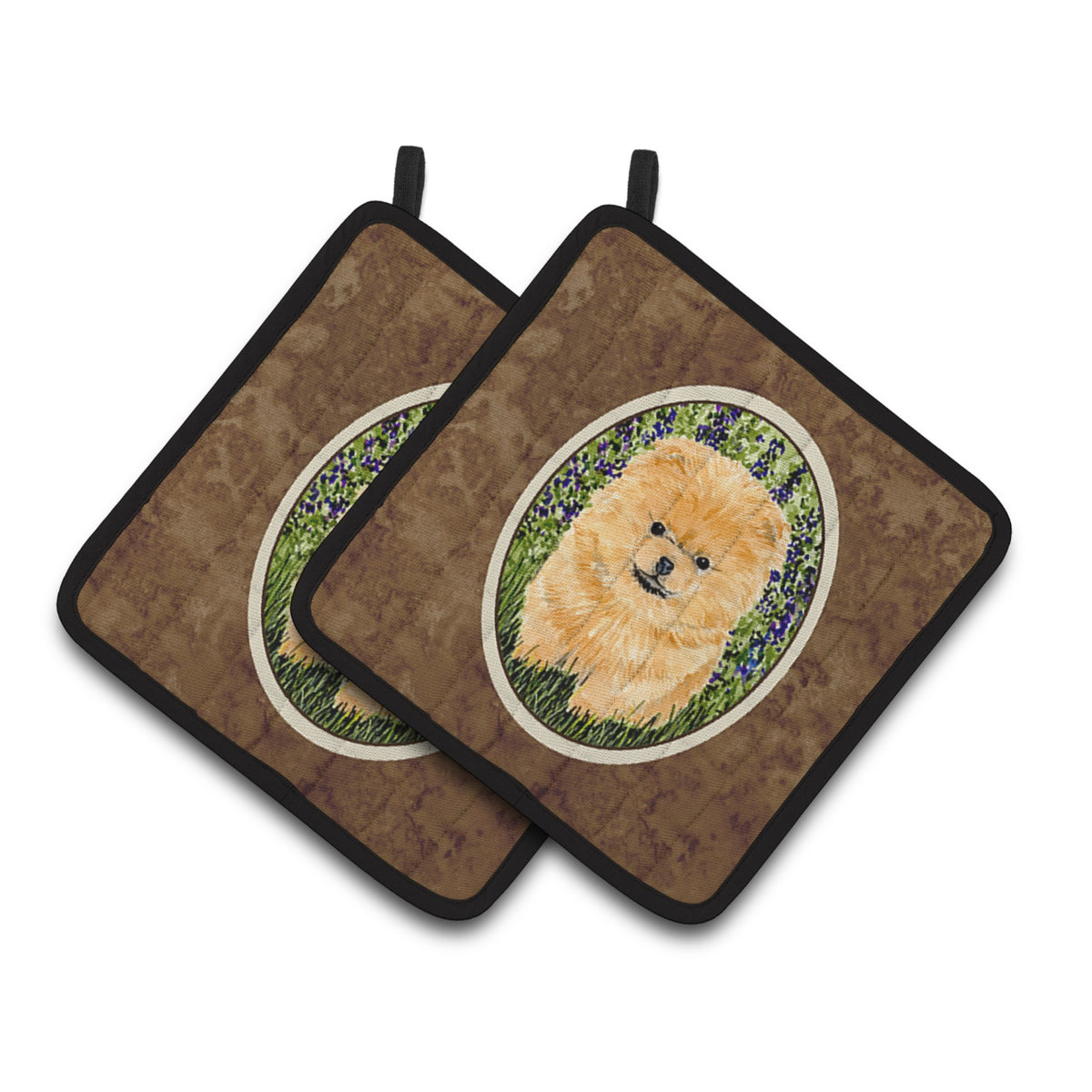 'Caroline'S Treasures Pomeranian Pair Of Pot Holders Ss8746Pthd, 7.5Hx7.5W, Multicolor''