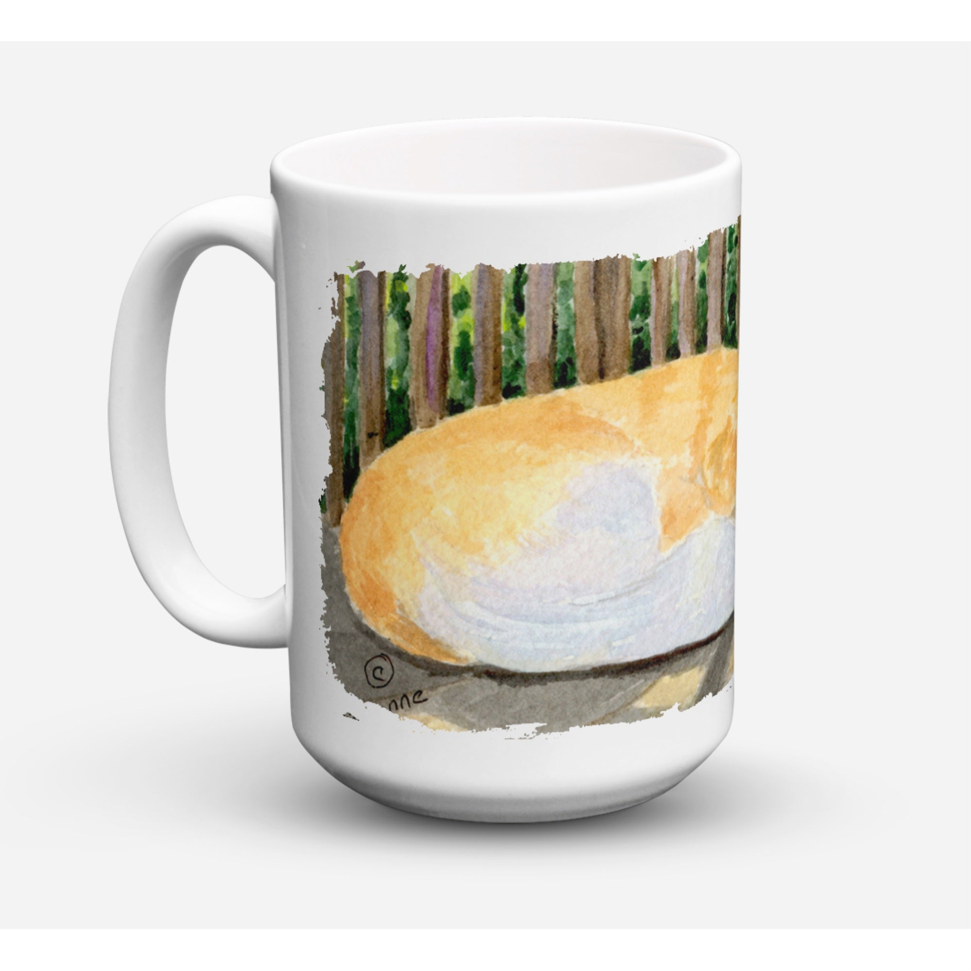 Carolines Treasures SS8760CM15 Golden Retriever Microwavable Ceramic Coffee Mug 15 oz Multicolor