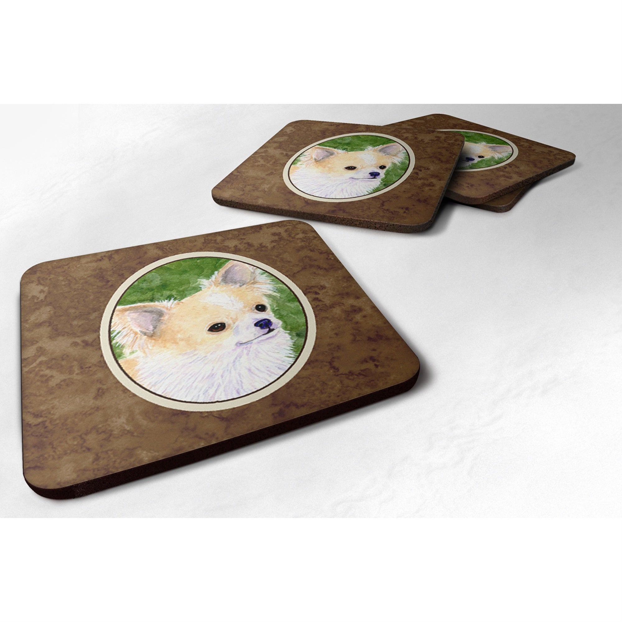 'Caroline'S Treasures Ss8788Fc Chihuahua Foam Coasters (Set Of 4), 3.5'''' H X 3.5'''' W, Multicolor''