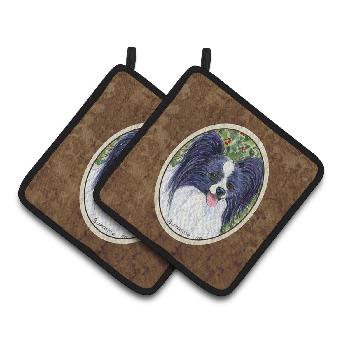 'Caroline'S Treasures Papillon Pair Of Pot Holders Ss8811Pthd, 7.5Hx7.5W, Multicolor''