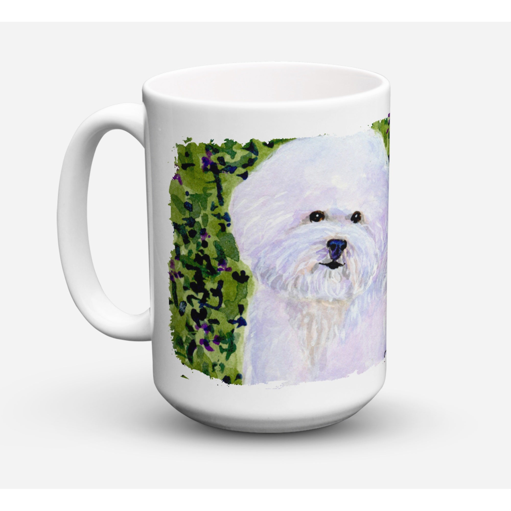 Carolines Treasures SS8817CM15 Bichon Frise Microwavable Ceramic Coffee Mug 15 oz Multicolor
