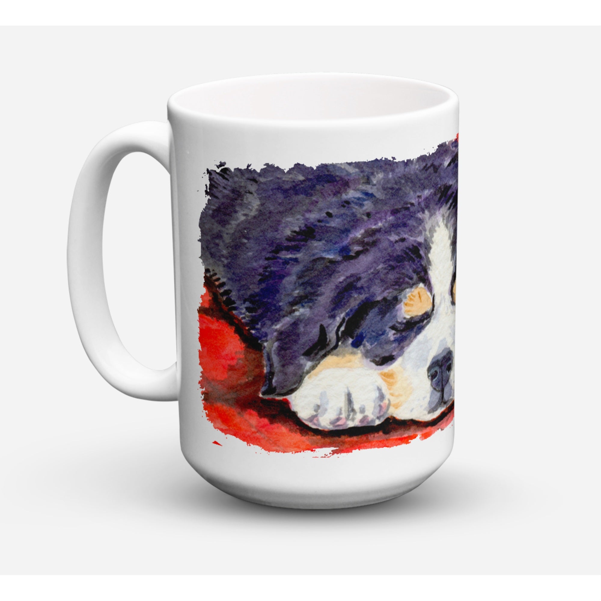 Carolines Treasures SS8828CM15 Bernese Mountain Dog Microwavable Ceramic Coffee Mug 15 oz Multicolor