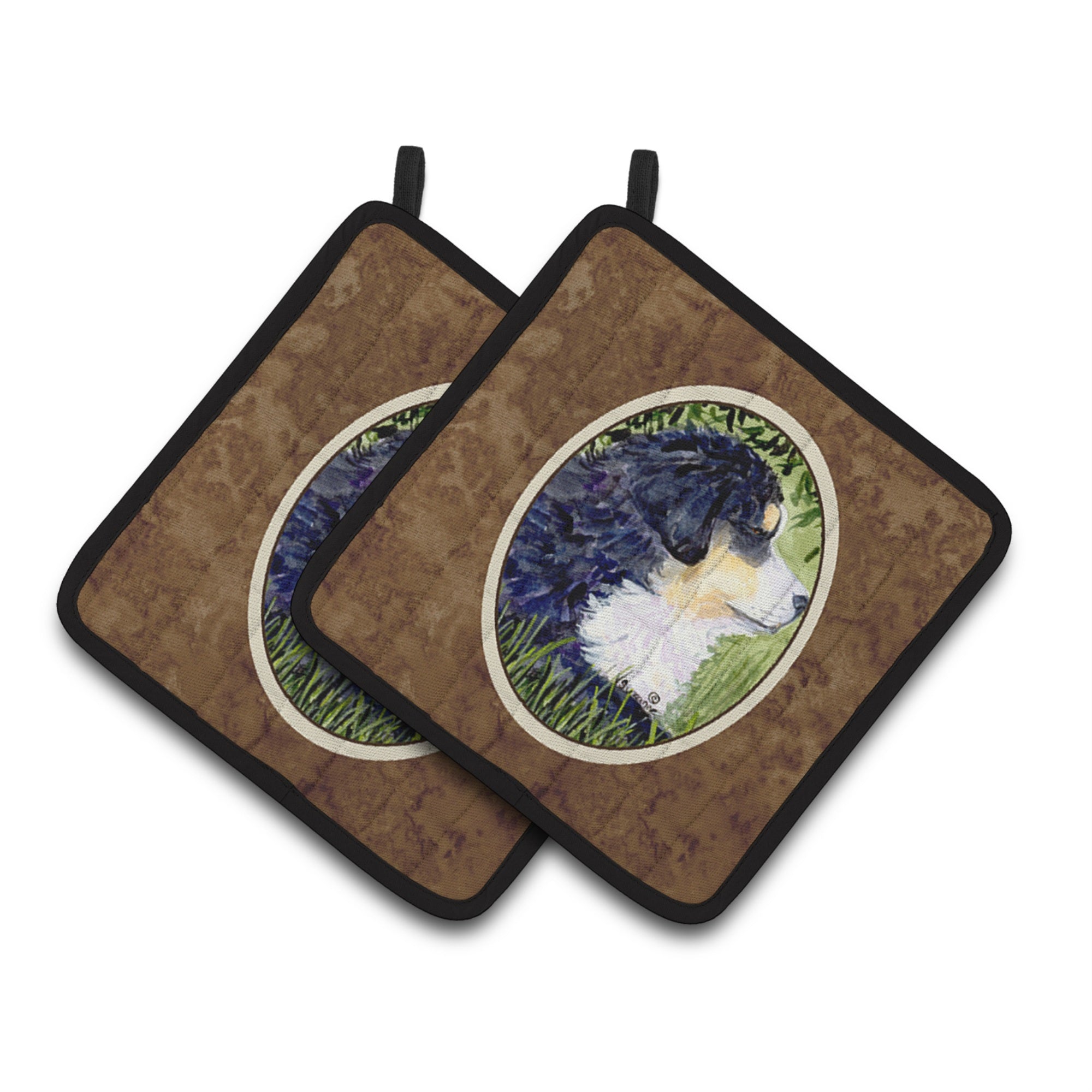 'Caroline'S Treasures Bernese Mountain Dog Pair Of Pot Holders Ss8832Pthd, 7.5Hx7.5W, Multicolor''