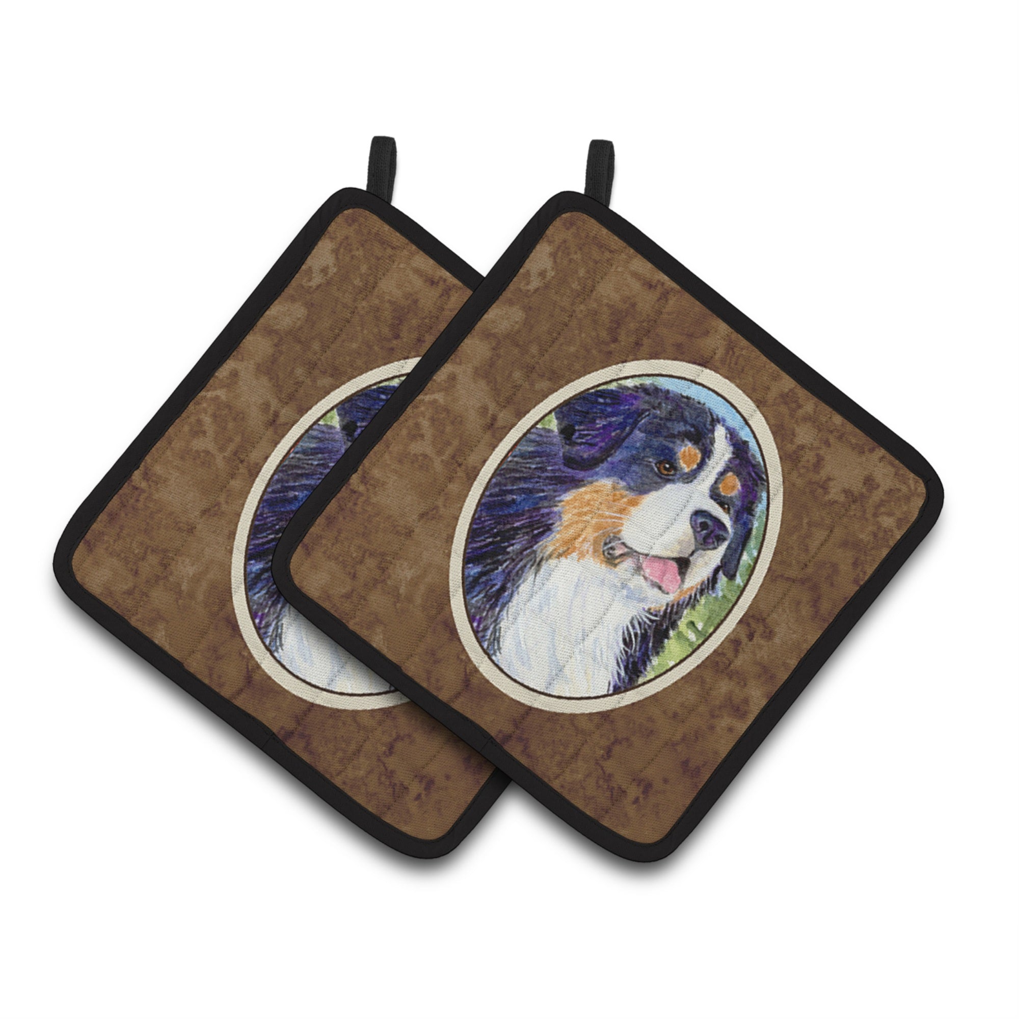 'Caroline'S Treasures Bernese Mountain Dog Pair Of Pot Holders Ss8867Pthd, 7.5Hx7.5W, Multicolor''