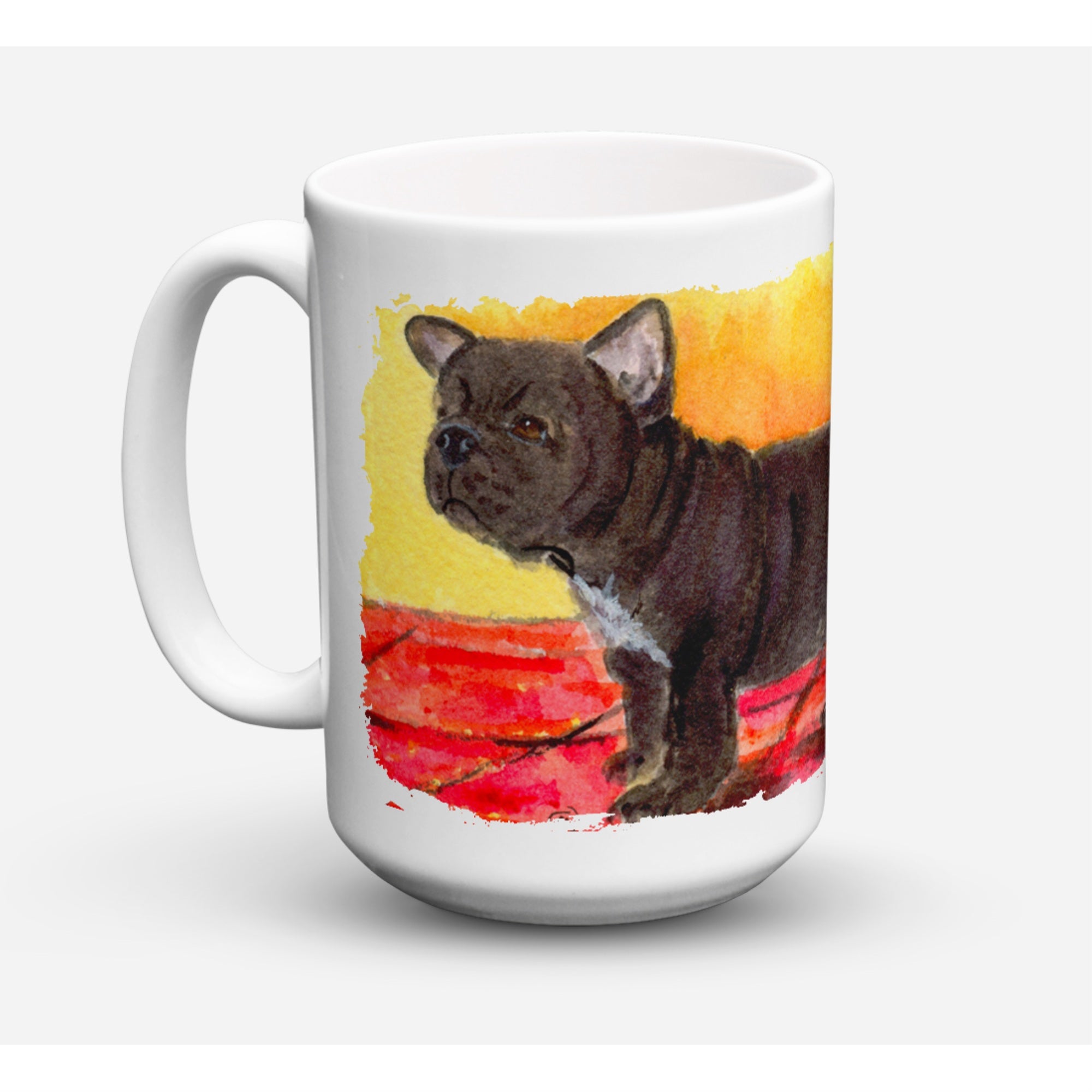 Carolines Treasures SS8869CM15 French Bulldog Microwavable Ceramic Coffee Mug 15 oz Multicolor