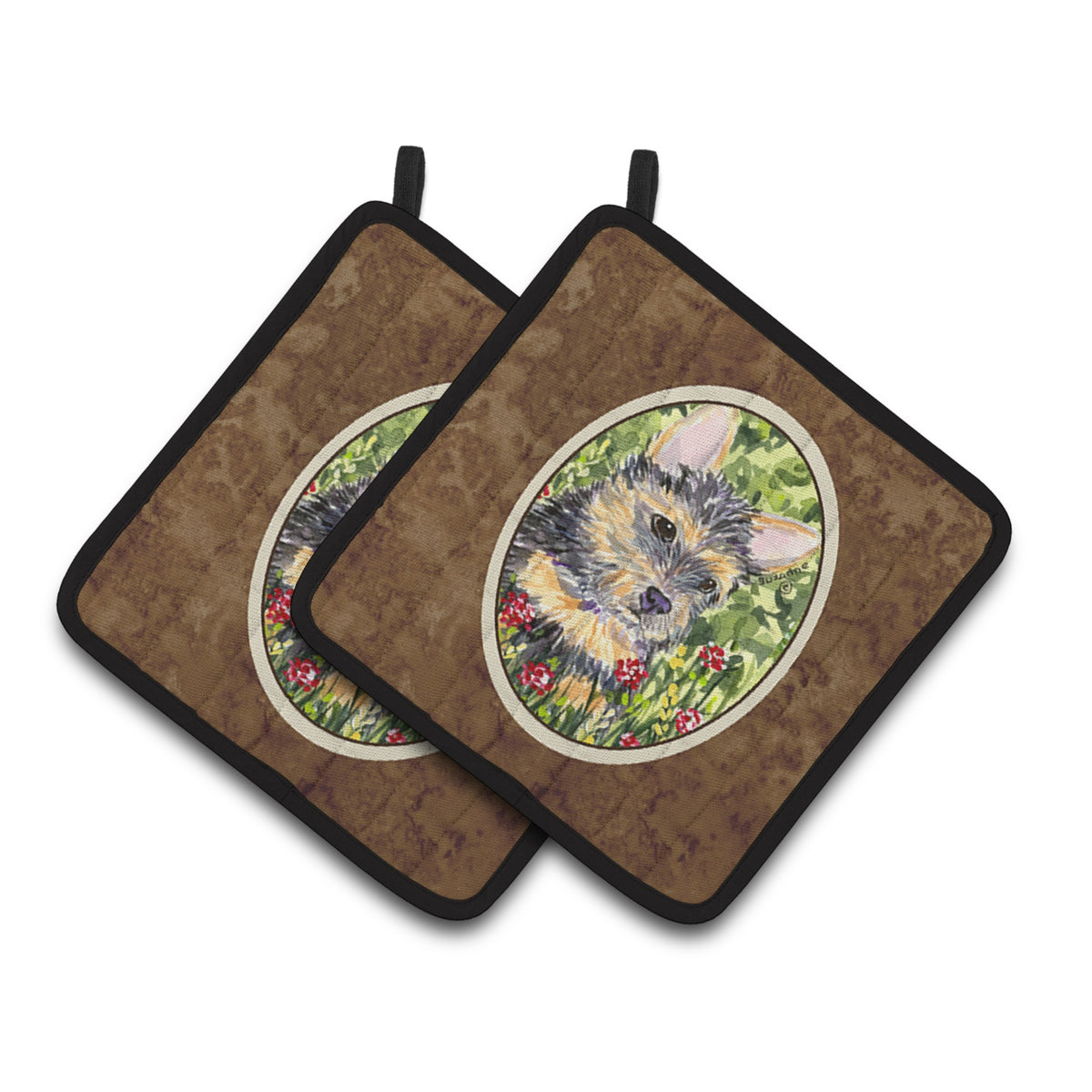 'Caroline'S Treasures Norwich Terrier Pair Of Pot Holders Ss8893Pthd, 7.5Hx7.5W, Multicolor''