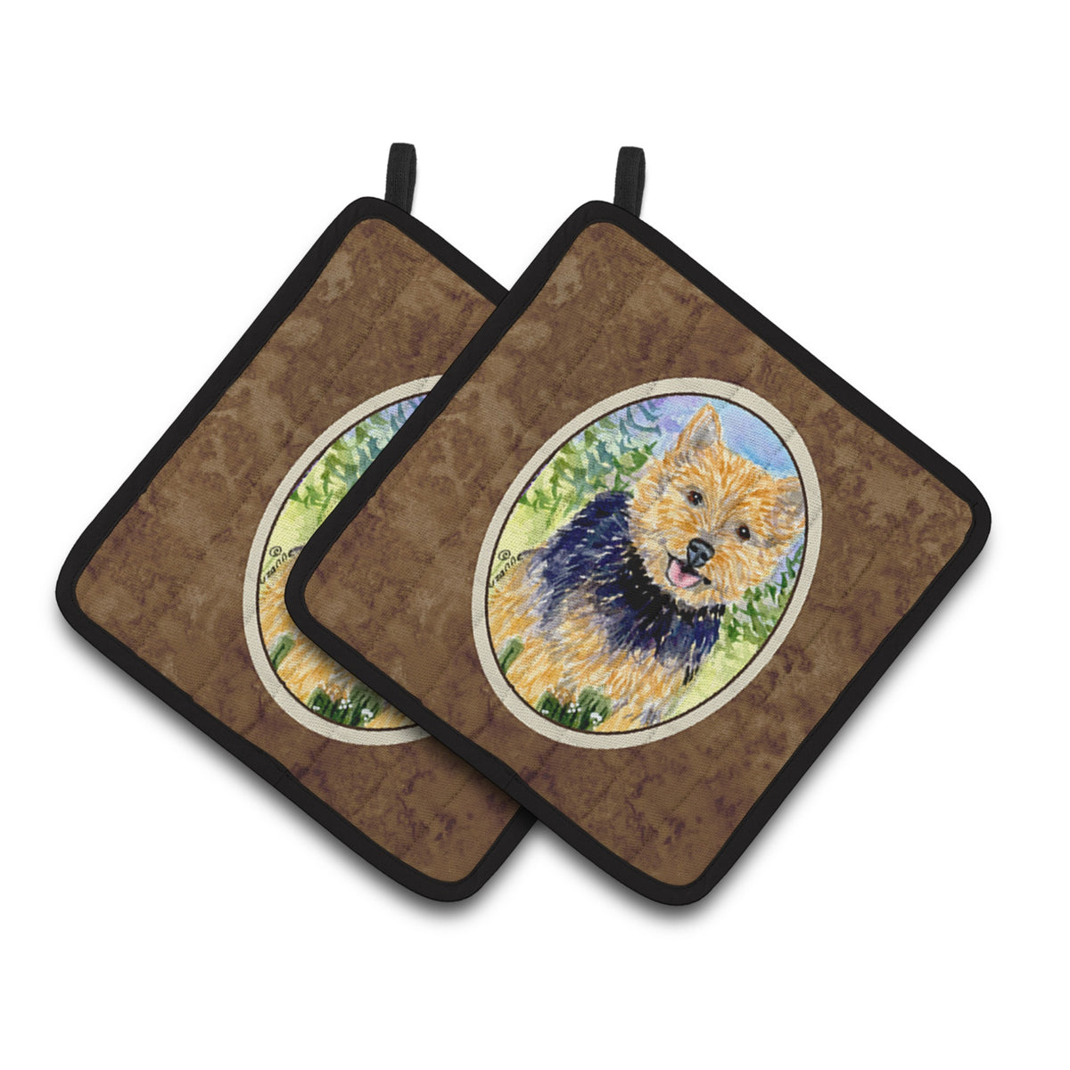 'Caroline'S Treasures Norwich Terrier Pair Of Pot Holders Ss8894Pthd, 7.5Hx7.5W, Multicolor''