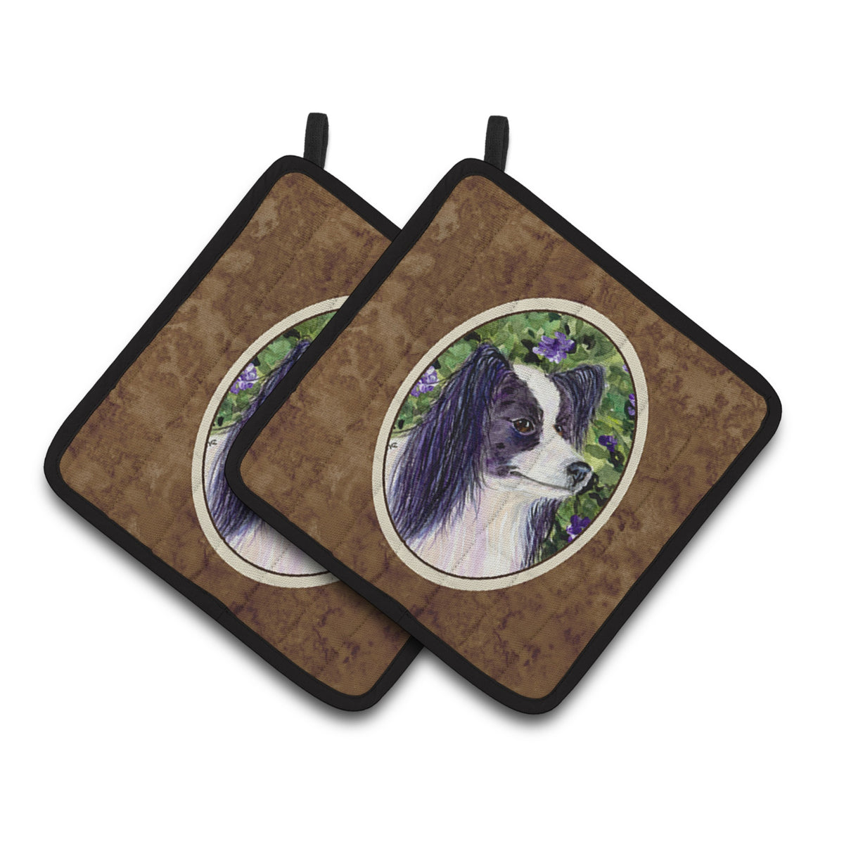 'Caroline'S Treasures Papillon Pair Of Pot Holders Ss8896Pthd, 7.5Hx7.5W, Multicolor''