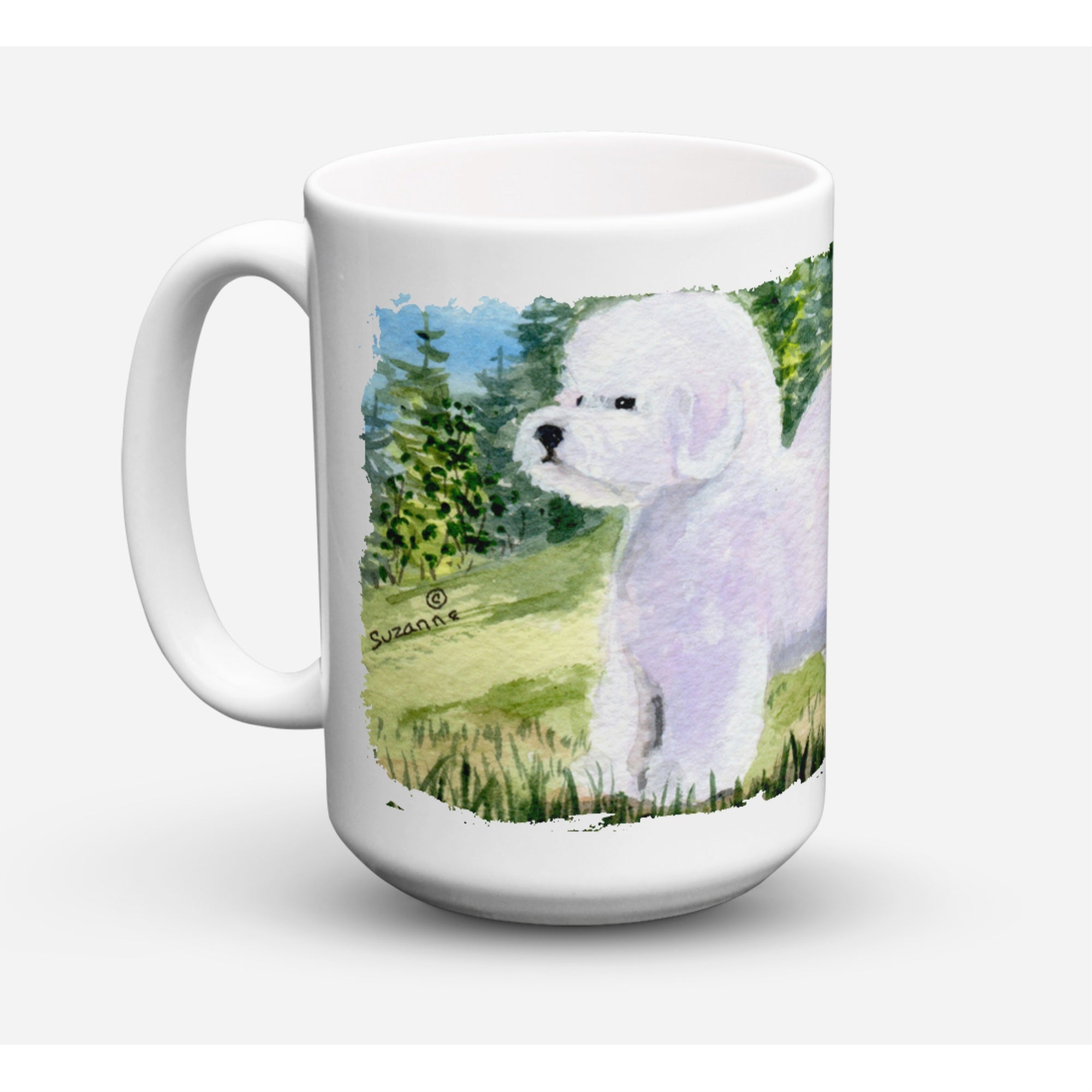 Carolines Treasures SS8900CM15 Bichon Frise Microwavable Ceramic Coffee Mug 15 oz Multicolor