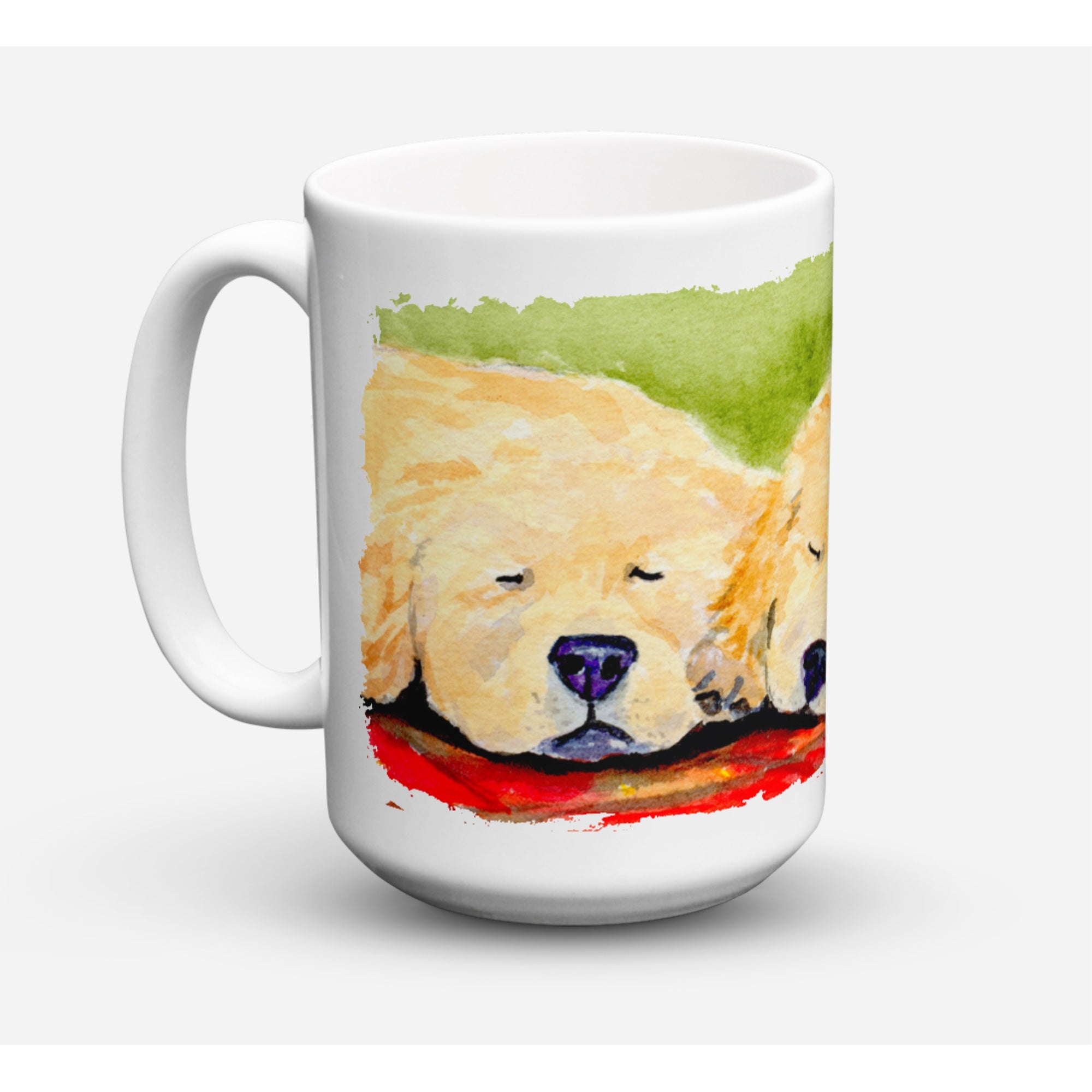 Carolines Treasures SS8902CM15 Golden Retriever Microwavable Ceramic Coffee Mug 15 oz Multicolor