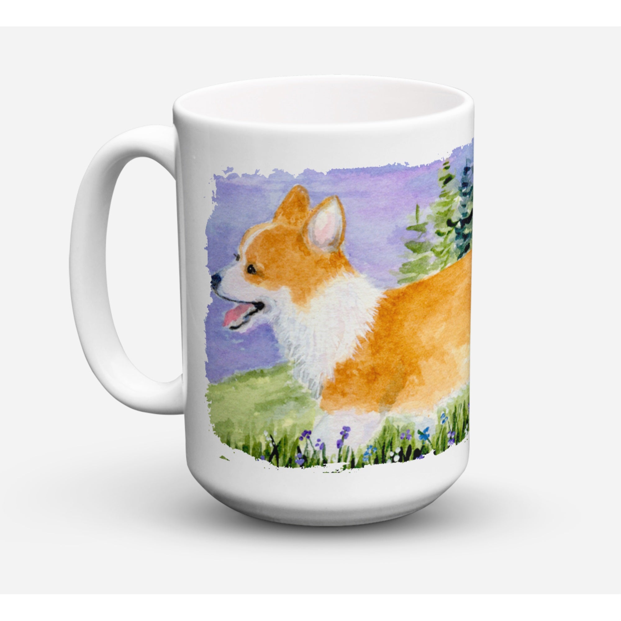 Carolines Treasures SS8912CM15 Corgi Dishwasher Safe Microwavable Ceramic Coffee Mug 15 oz Multicolor