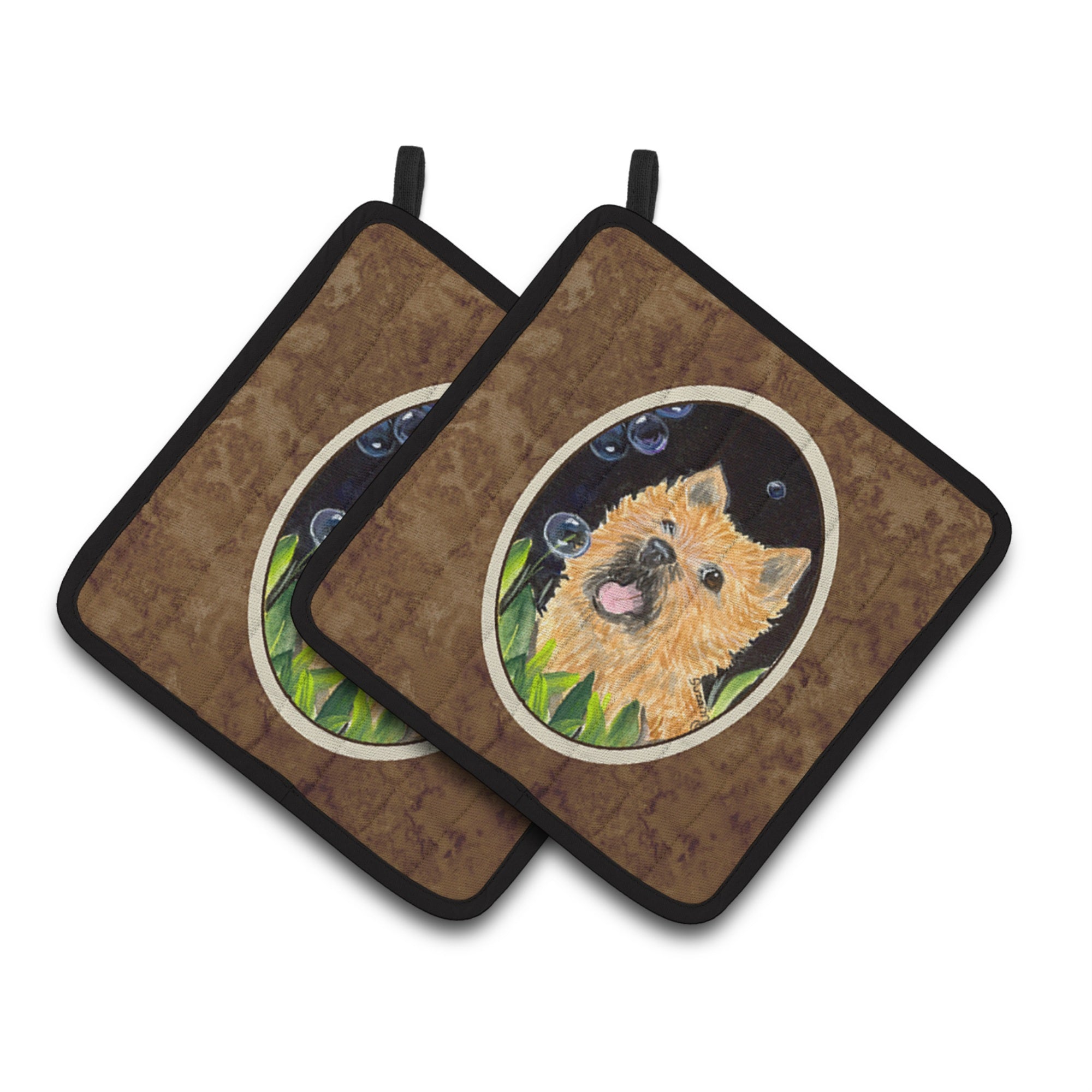 'Caroline'S Treasures Cairn Terrier Pair Of Pot Holders Ss8928Pthd, 7.5Hx7.5W, Multicolor''