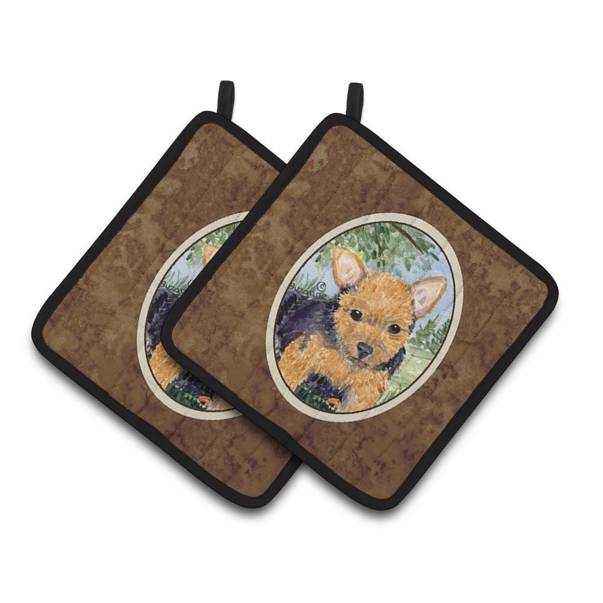 'Caroline'S Treasures Norwich Terrier Pair Of Pot Holders Ss8936Pthd, 7.5Hx7.5W, Multicolor''