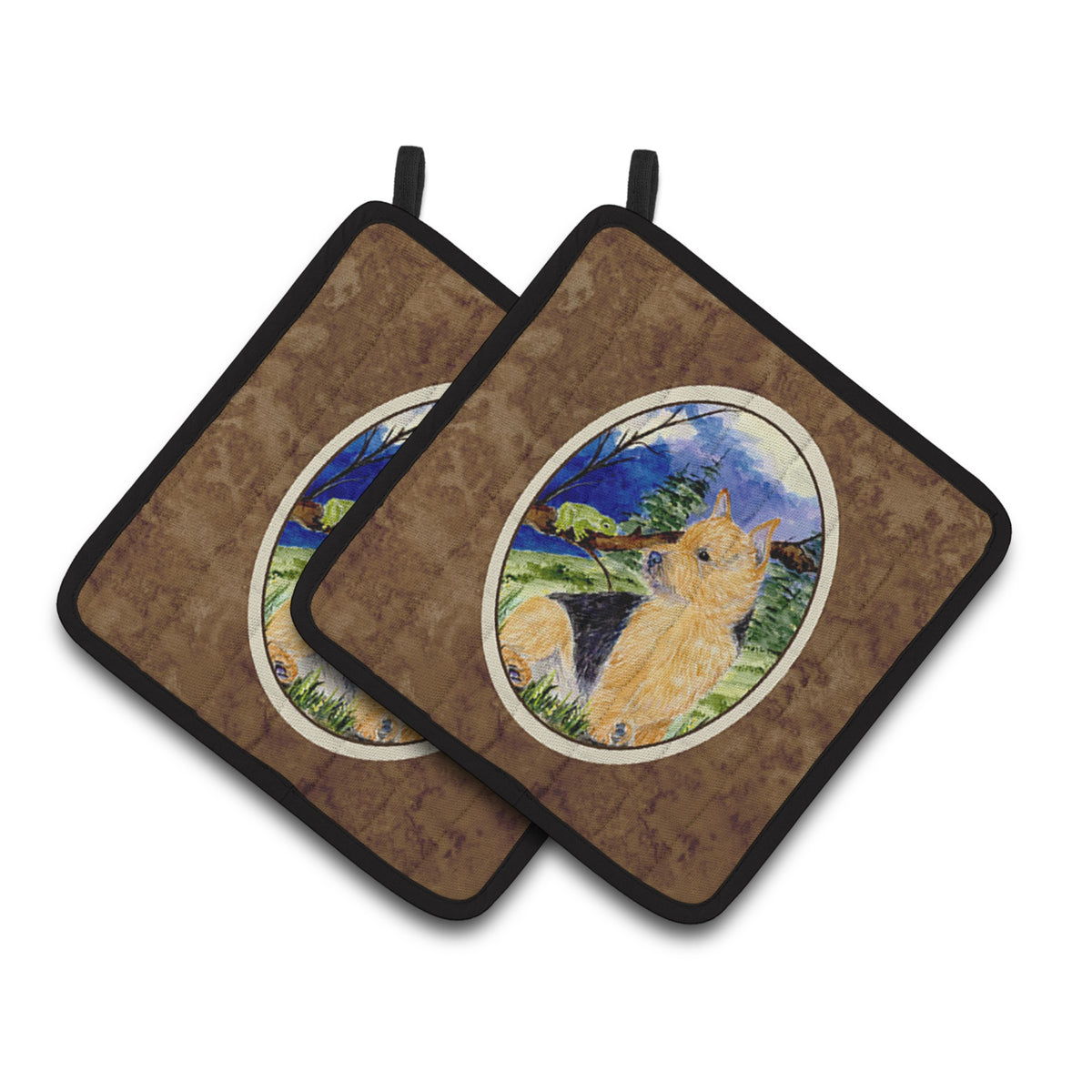 'Caroline'S Treasures Norwich Terrier Pair Of Pot Holders Ss8984Pthd, 7.5Hx7.5W, Multicolor''