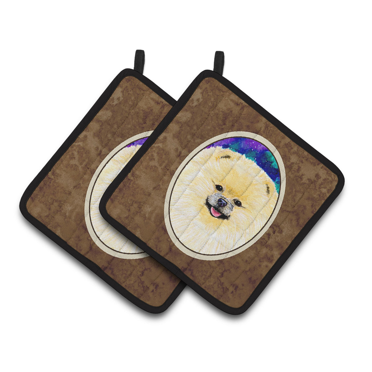 'Caroline'S Treasures Pomeranian Pair Of Pot Holders Ss8997Pthd, 7.5Hx7.5W, Multicolor''