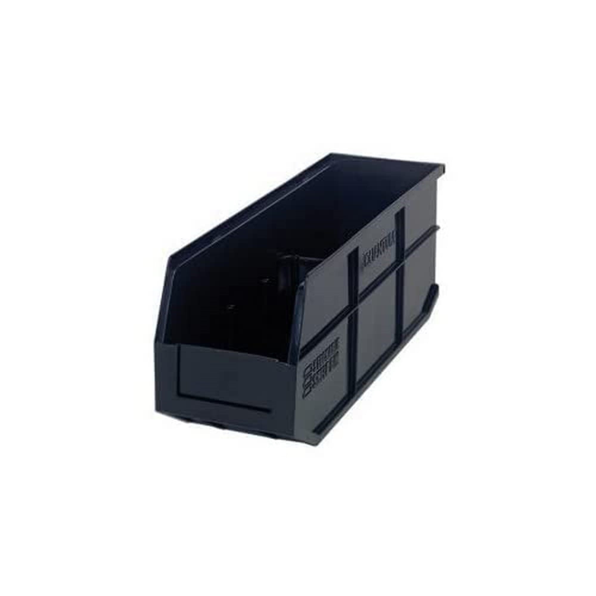 Stackable Shelf Bin, 18W X 6D X 7H, Autoclavable Up To 250F, Polypropylene, Black, Made In Usa