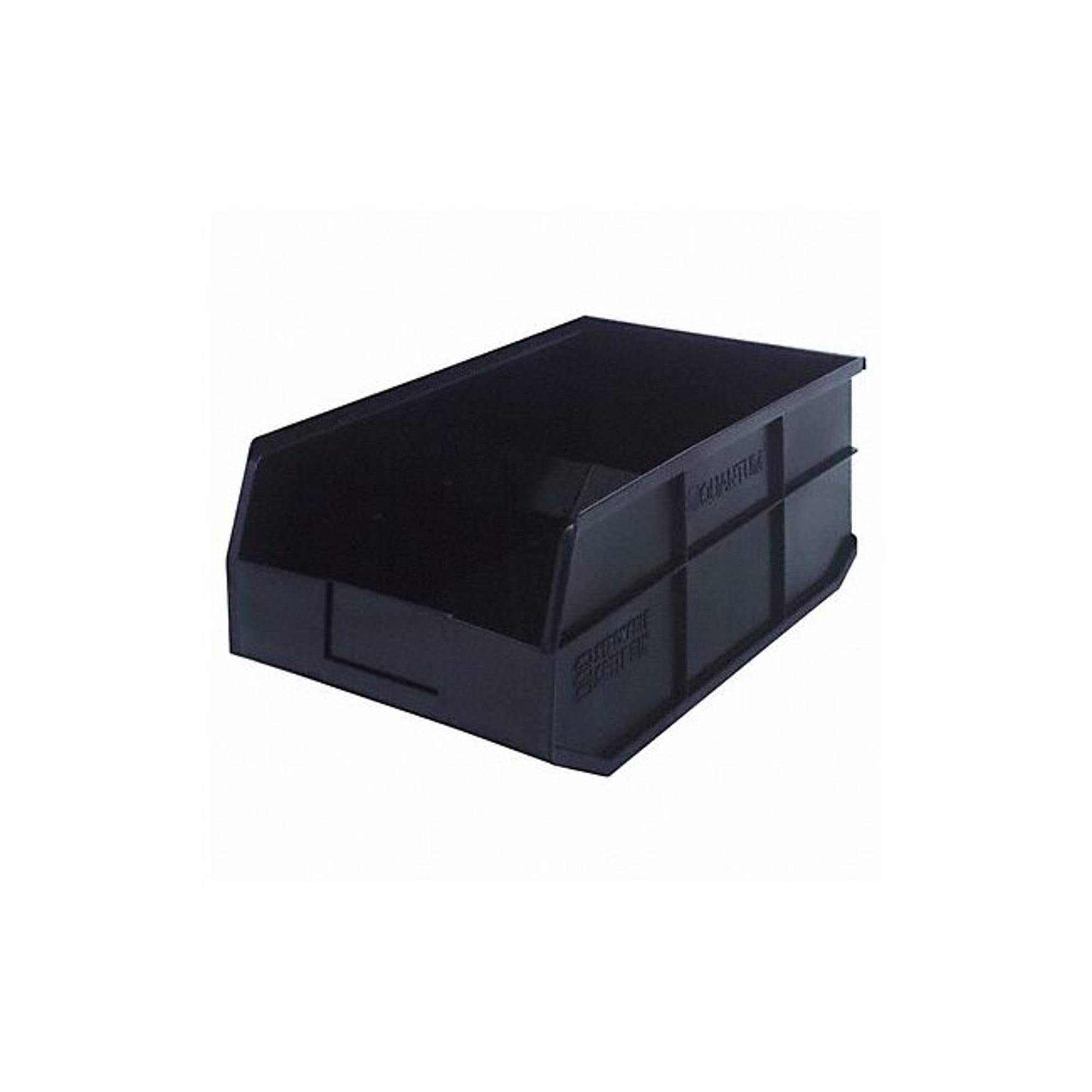 Stackable Shelf Bin, 18W X 11D X 7H, Autoclavable Up To 250F, Polypropylene, Black, Made In Usa