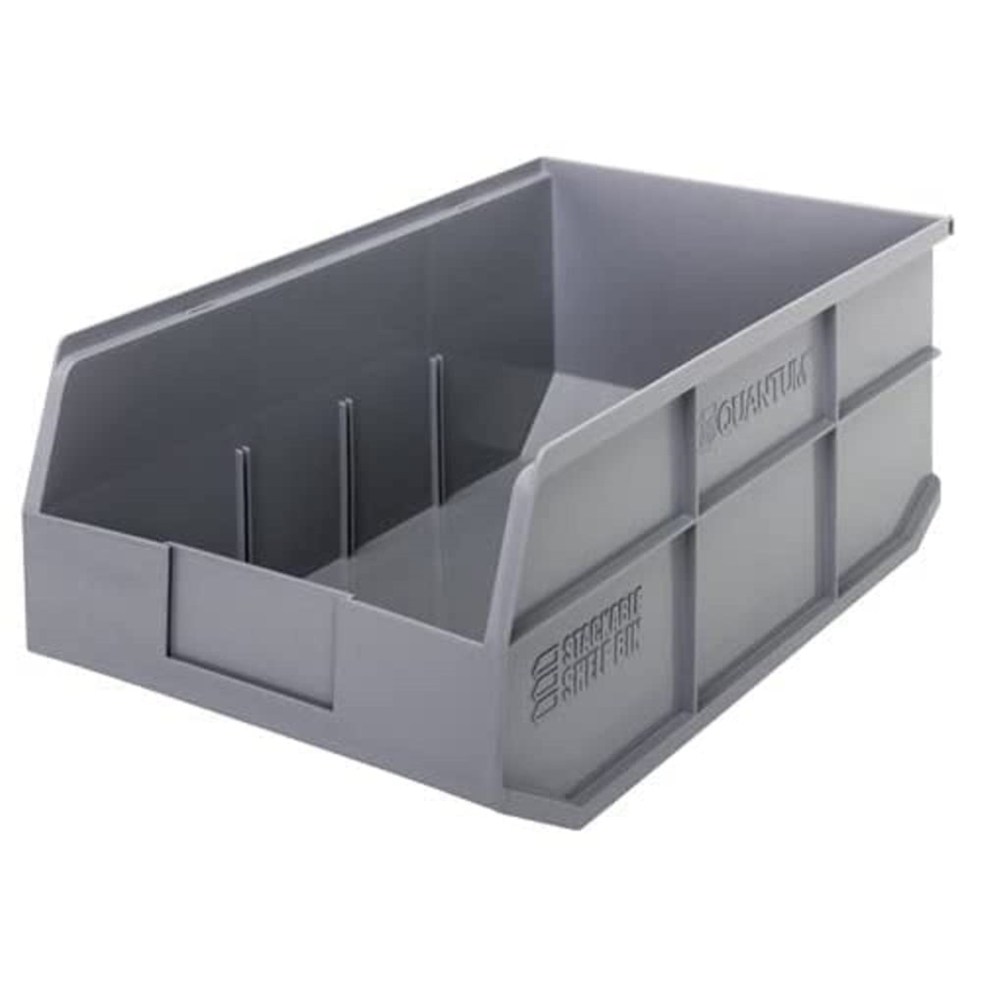 Stackable Shelf Bin, 18W X 11D X 7H, Autoclavable Up To 250F, Polypropylene, Blue, Made In Usa