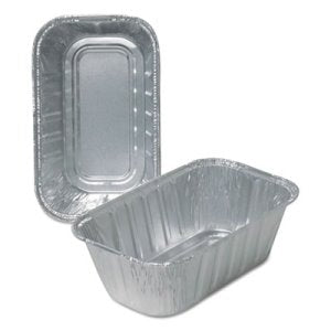 Durable Packaging 500030 1 lbs Aluminum Foil Loaf Pans  Silver